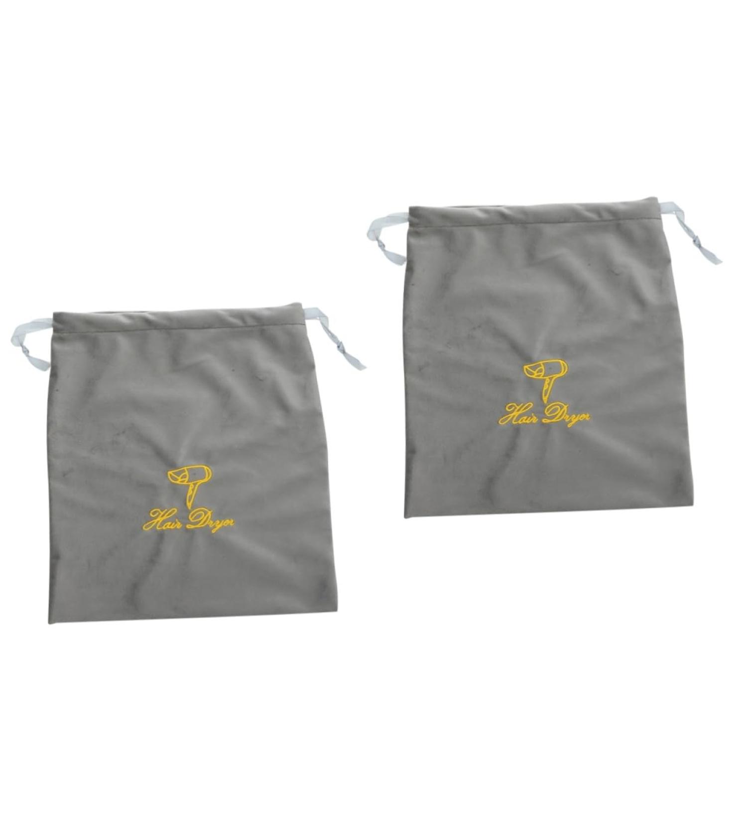 Baluue 2pcs Hair Curler Travel Bag Fabric Hair Dryer Travel Pouch Grey Drawstring Bag 30.00X25.00X0.50CMx2pcs Greyx2pcs - Buy Online on GoSupps.com