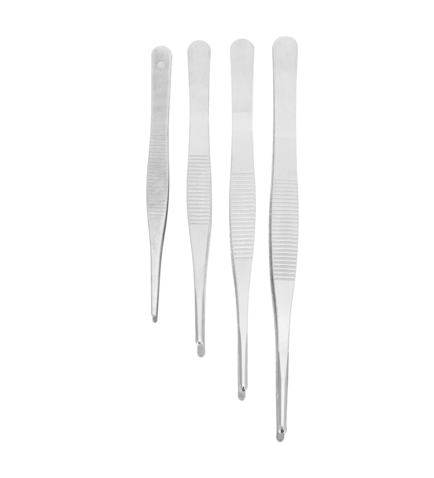 Ultechnovo 4-Part Precision Tweezers Set for Eyelash Extensions & Eyebrow Grooming | Stainless Steel Garden Pliers | Optimal Splinter Removal - Buy Online on GoSupps.com