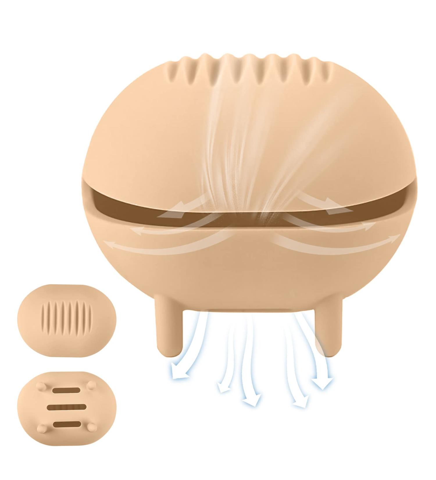 Makeup Sponge Holder with Washable Brushes Pad Silicone Cosmetic Beauty Blender Case Self-contained Support Beauty Blender Holder Breathable Makeup Sponge Case - Buy Online on GoSupps.com