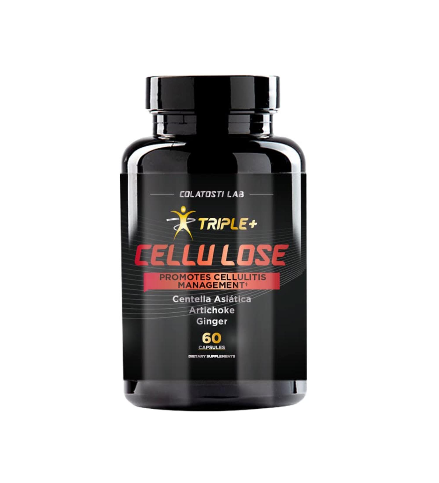 Triple+ Cellu Lose: Maximum Anti-Cellulite Action with Centella Asiatica, Artichoke, Ginger - 60 Count - Buy Online on GoSupps.com