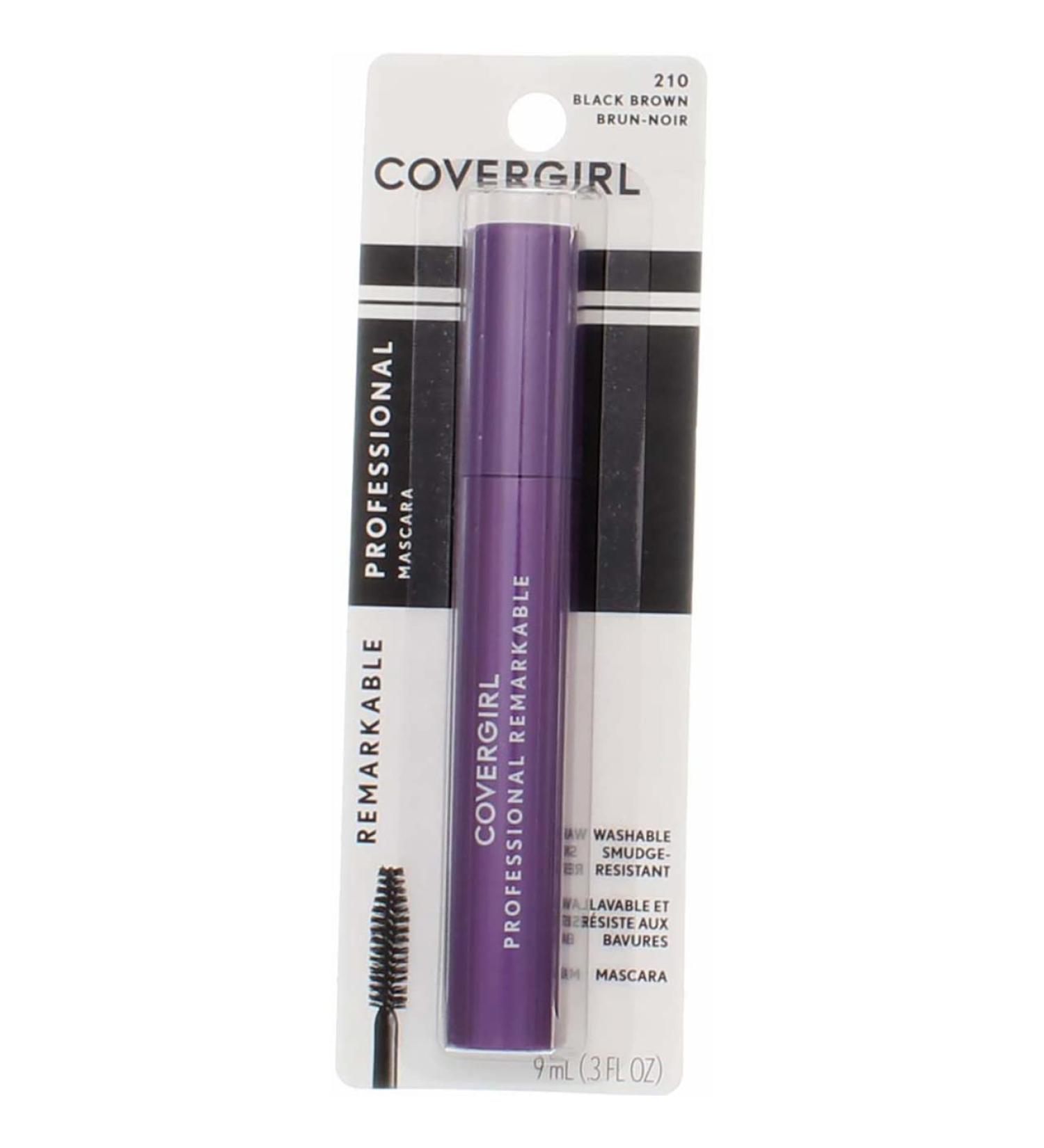 COVERGIRL Professional Remarkable Washable Mascara Black Brown 210 0.30 oz - Pack of 2 | Brown Black Mascara 0.3 Fl Oz - Buy Online on GoSupps.com