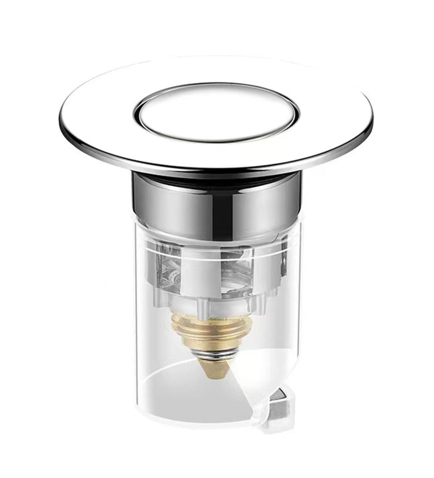 Metal Bouncing Core Filter Cover With Basket Shower Floor Drain Bathroom Trap Hair Stopper Basin Faucets Accessory Bathroom Sink Drain - Buy Online on GoSupps.com