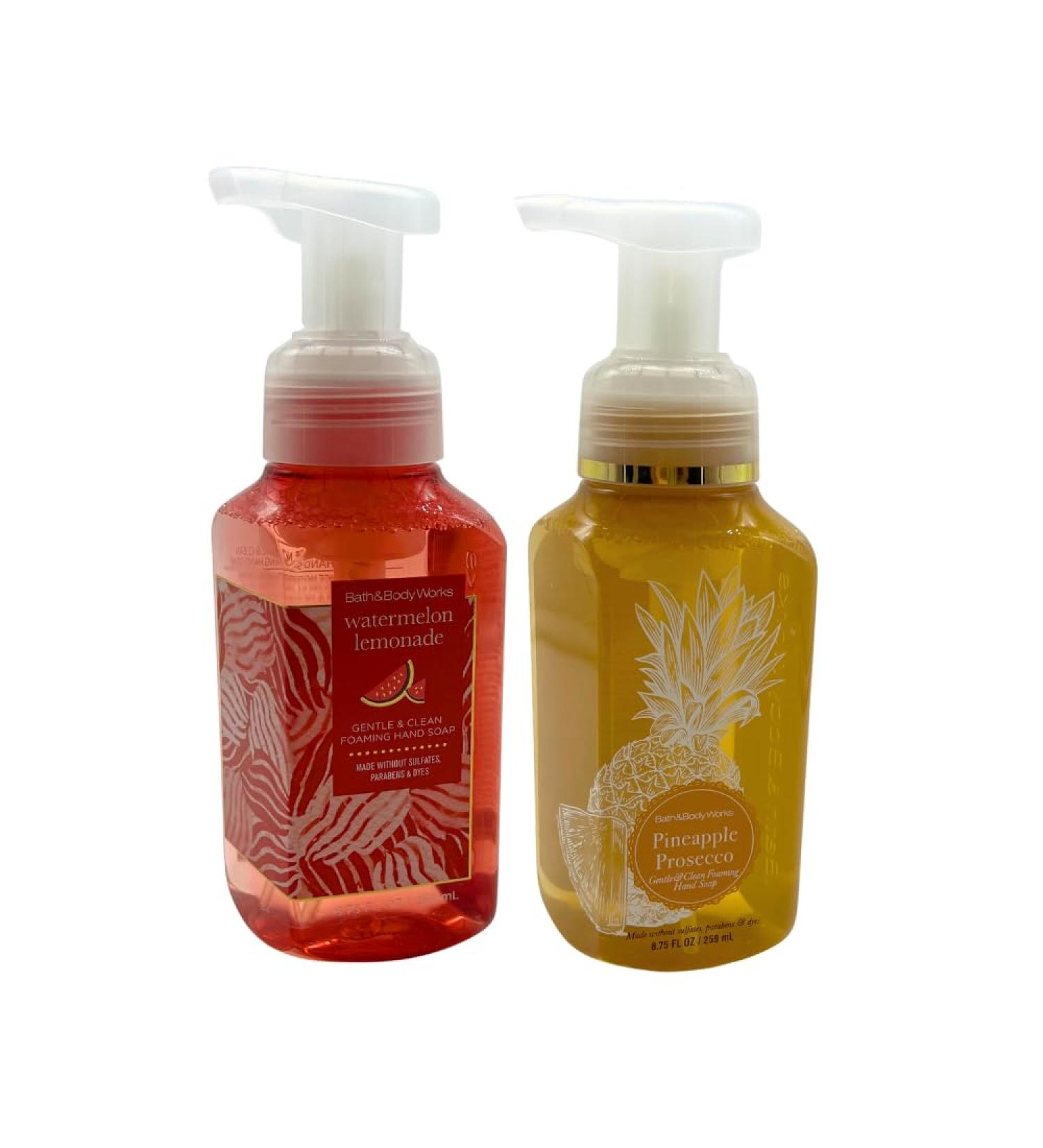 Bath & Body Works Gentle & Clean Foaming Hand Soap 8.75 fl oz (Watermelon Lemonade & Pineapple Prosecco) - Buy Online on GoSupps.com