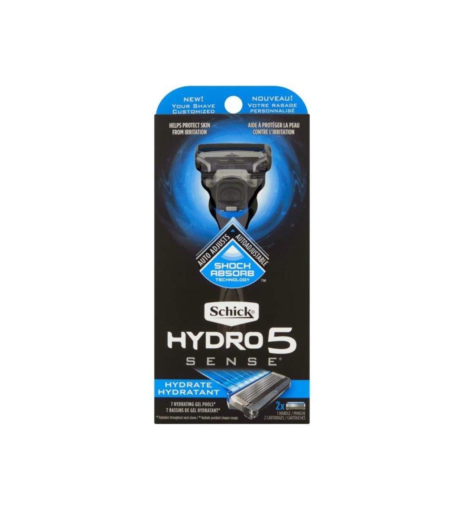 Schick Hydro 5 Sense Hydrate 1 Razor 2 Cartridges