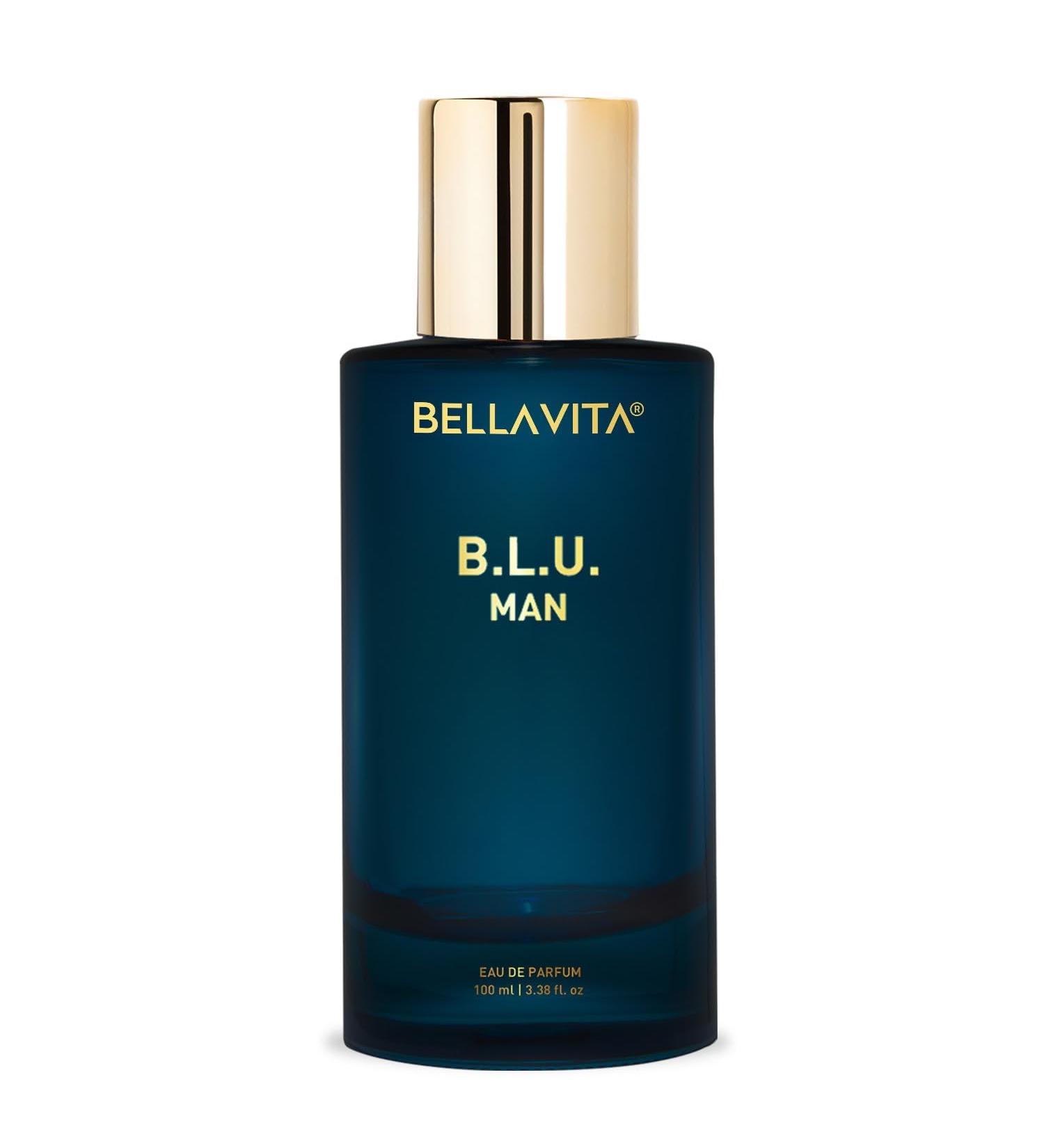 BellaV'ita Luxury B.L.U Men Eau De Parfum Liquid Perfume With Lemon Apple Musk|Fresh Refreshing Energising Long Lasting Edp Fragrance Scent 100Ml - Buy Online on GoSupps.com