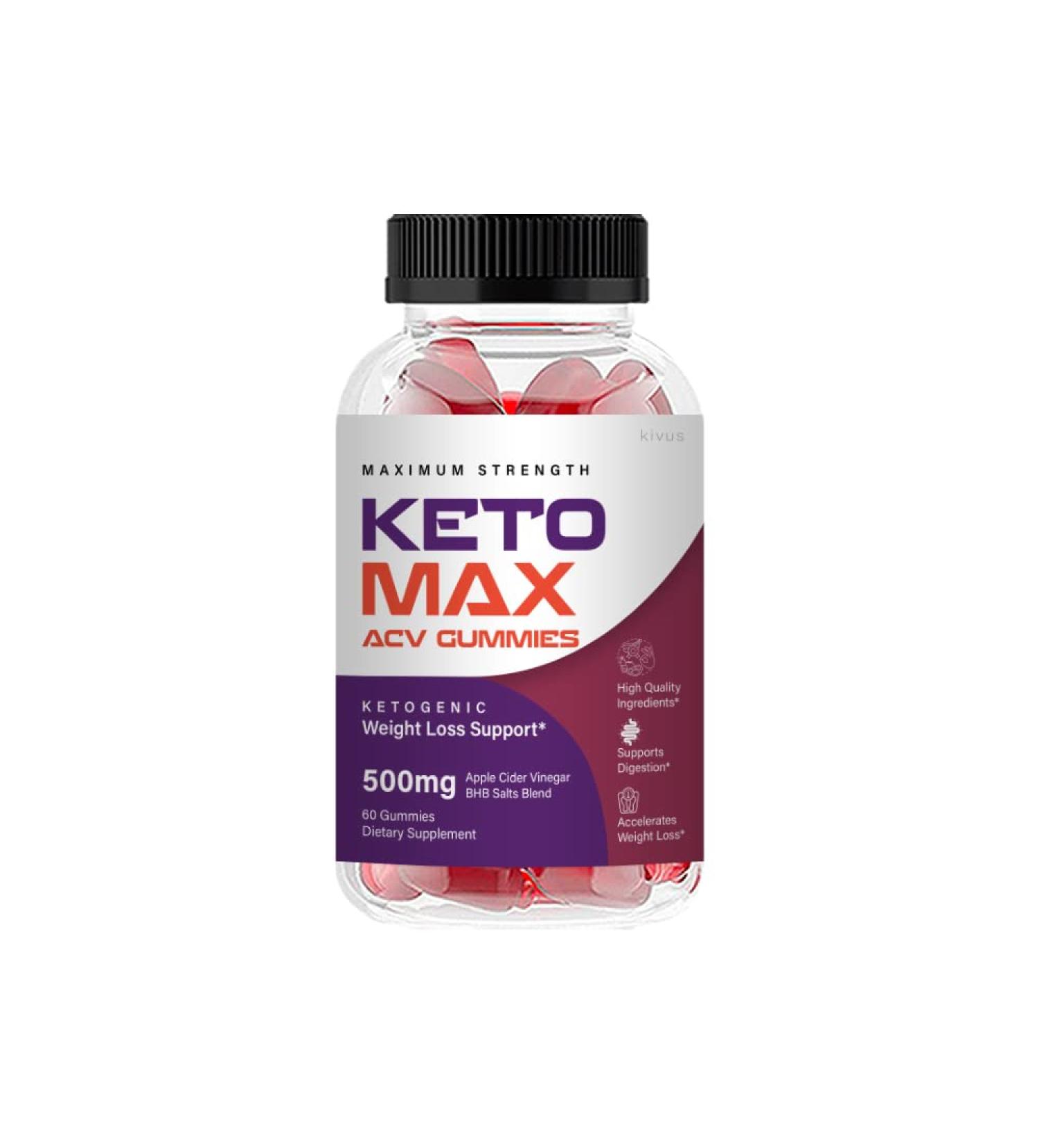Kivus Keto Max Gummies - Apple Cider Vinegar Gummies for Ketogenic Diet (60 Count) - Buy Online on GoSupps.com