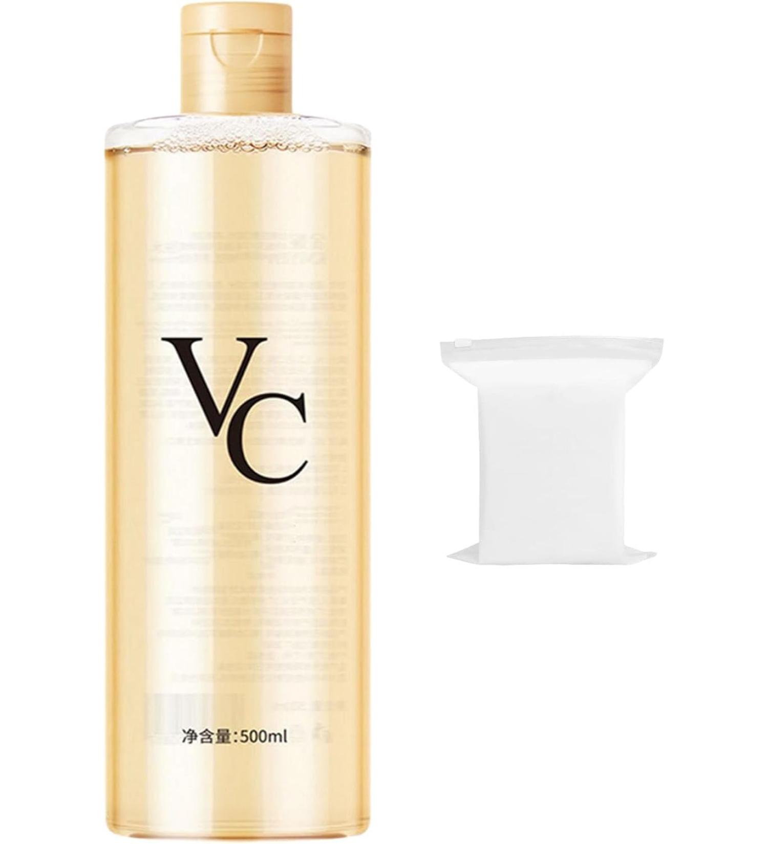 VC Toner Intensive Brightening Vitamin C Moisturizing Toner Moisturizing Facial Toners with Hyaluronic Acid & Centella Asiatica Minimizes Pores & Soothe Dryness 500ml 176 fl oz1pcs