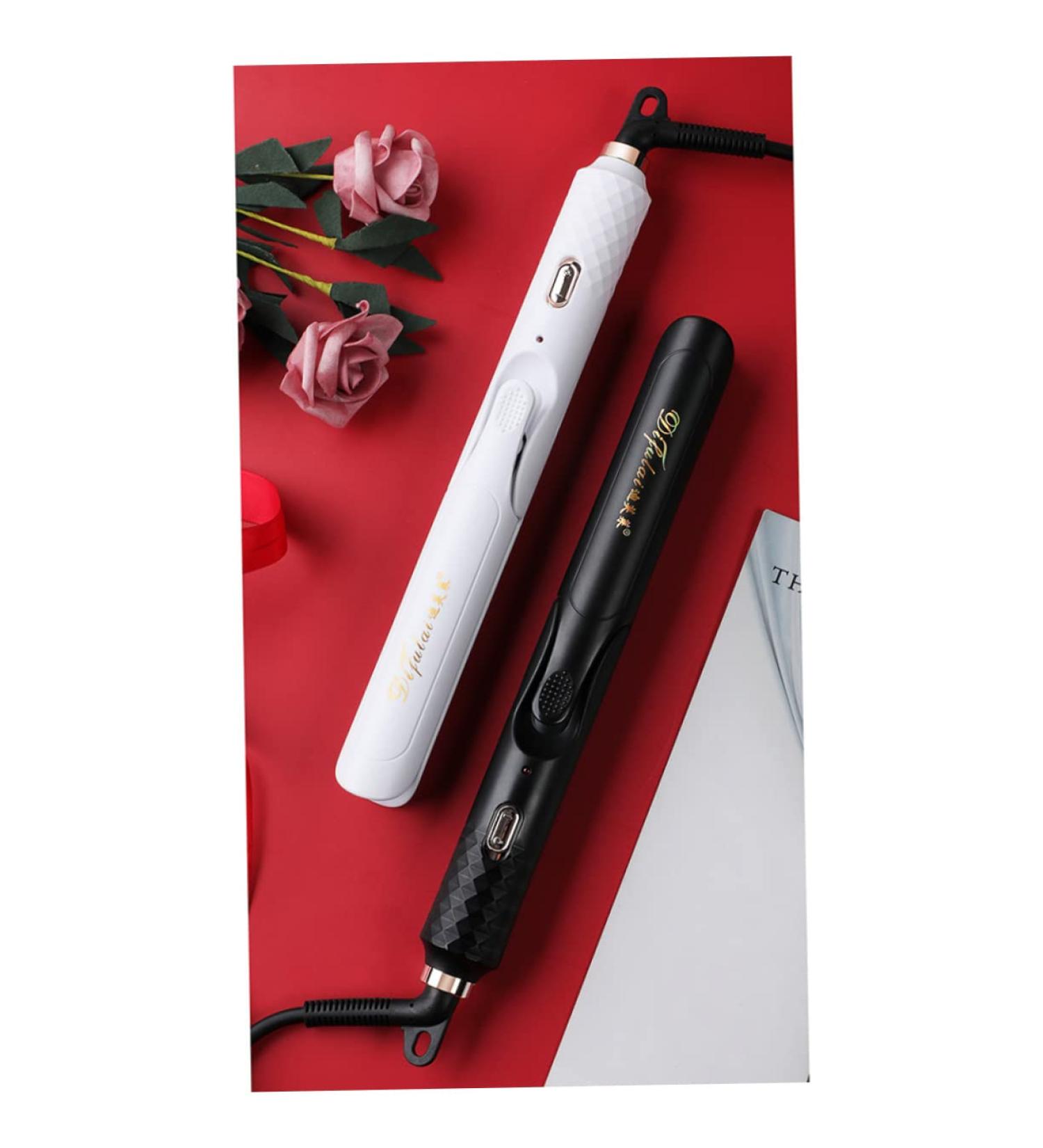 Ipetboom 2 in 1 Straightener & Curler | Flat Iron Comb & Hair Curler | Electric Hot Comb for Hair Straightening - US Plug - Black - Buy Online on GoSupps.com