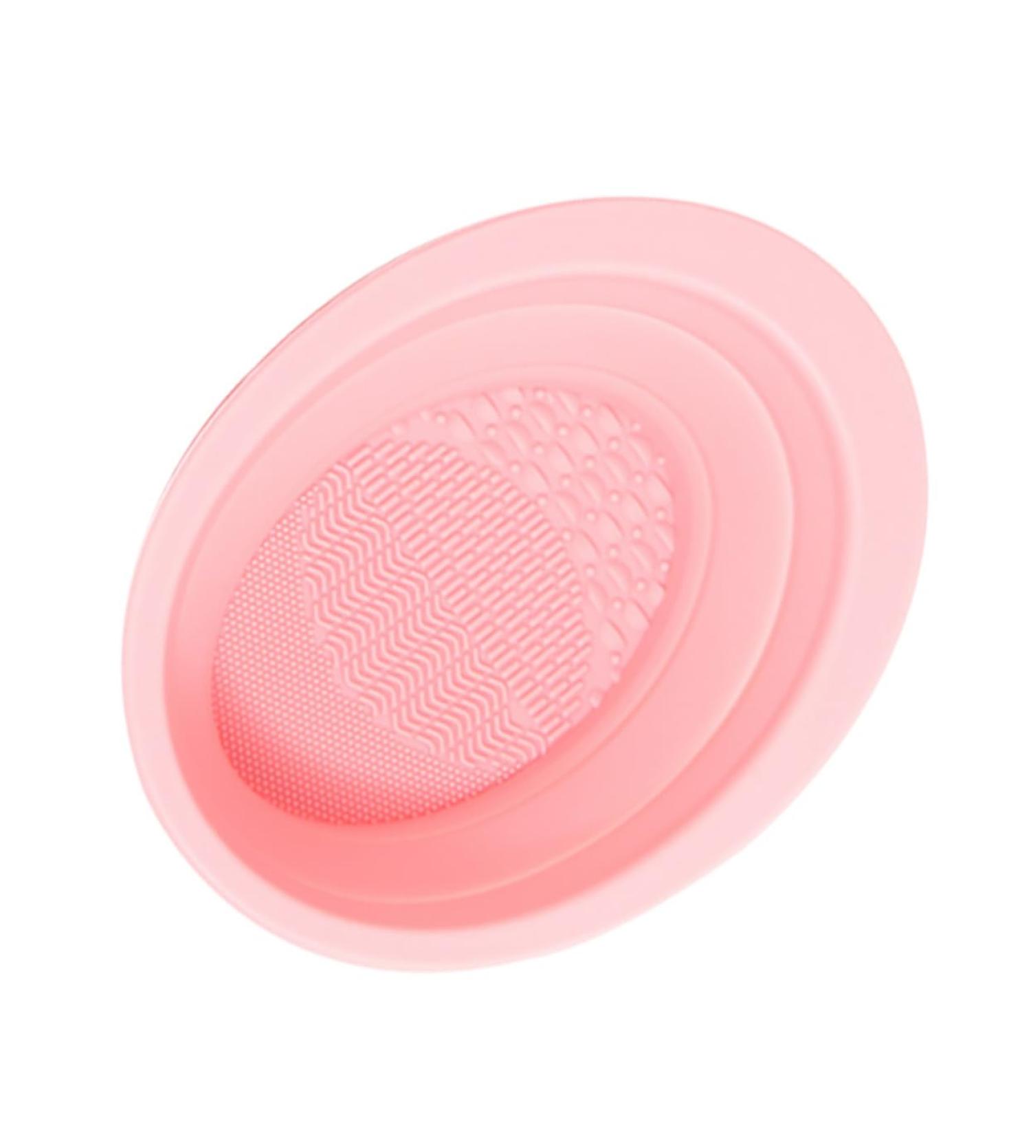 Angoily Cleaning Scrubber Makeup Brush Scrub Pad Travel Bowl Foldable Silica Gel Makeup Gadgets - Buy Online on GoSupps.com