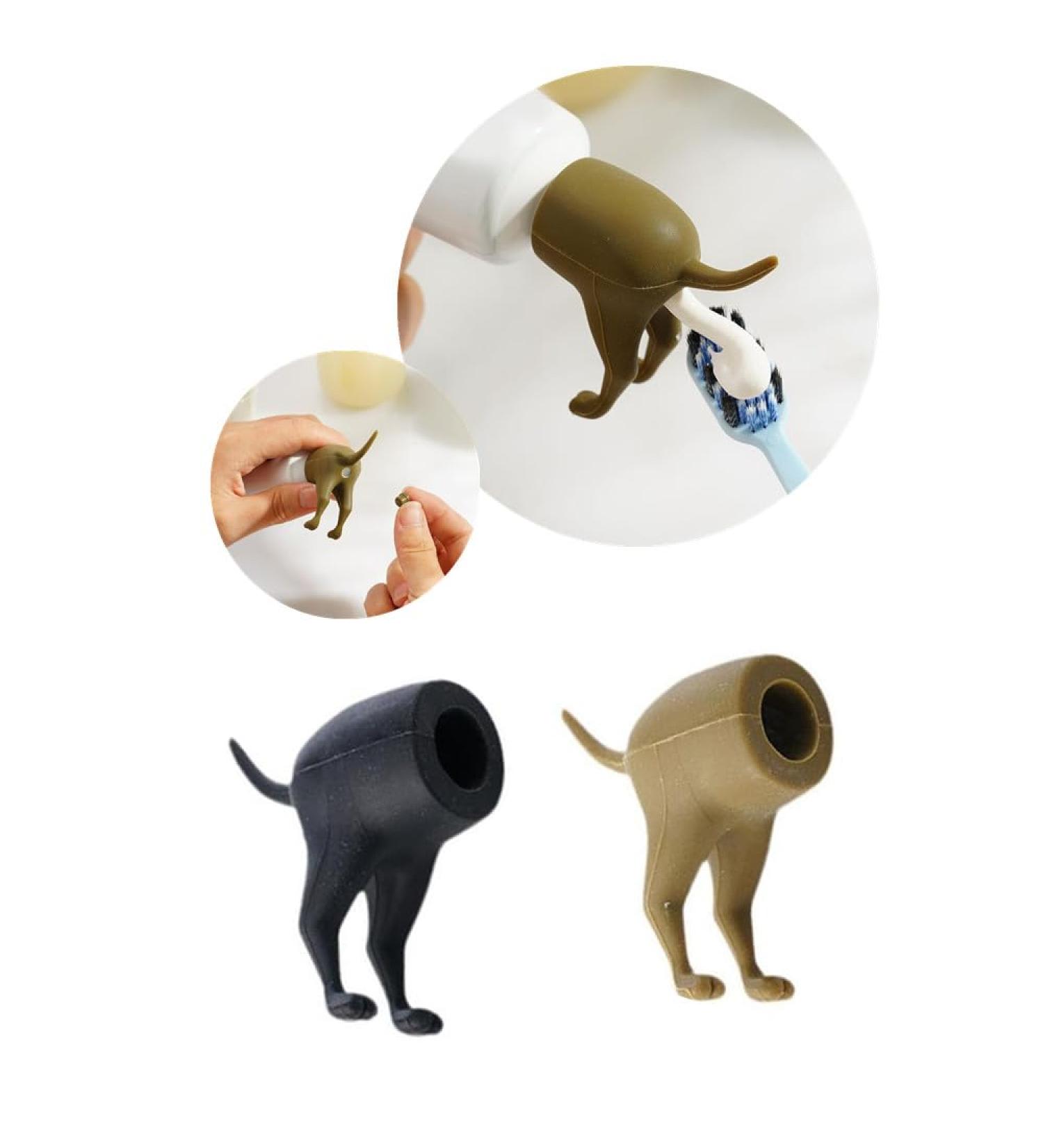 Funny Pooping Dog Butt Toothpaste Topper Pooping Toothpaste Cap Toothpaste Dispenser Funny Toothpaste Dispenser for Daily Creative Bathroom Accessories - Buy Online on GoSupps.com