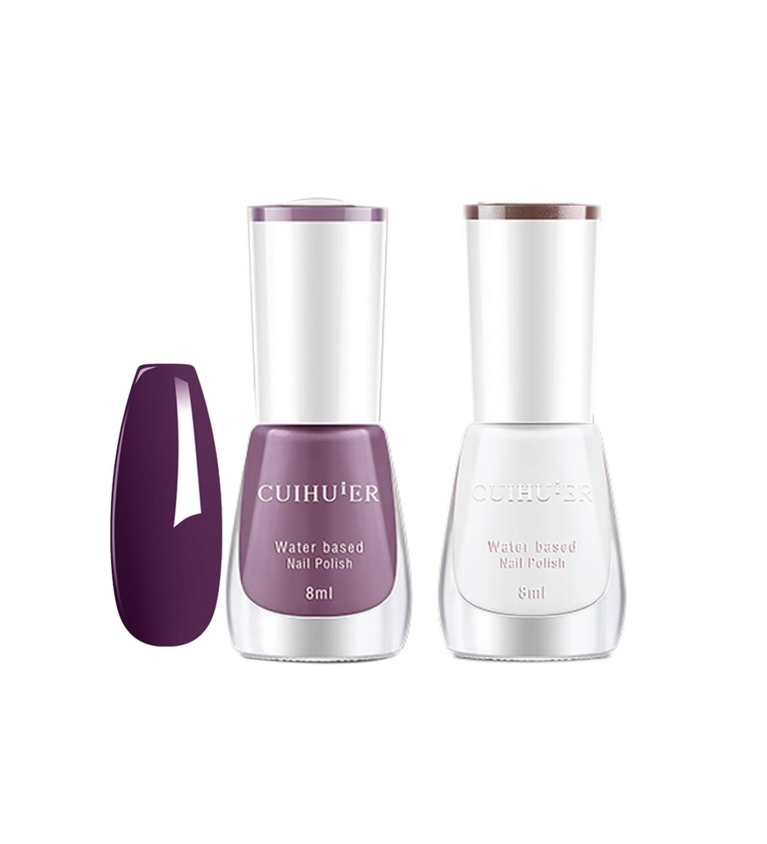 Nude Nail Polish Peel Off Nail Polish for Girls No Bake Water-Based Nail Polish Long Lasting Glossy Quick Drying Nail Polish for Nail Art DIY Manicure Home Use (02+05) - Buy Online on GoSupps.com