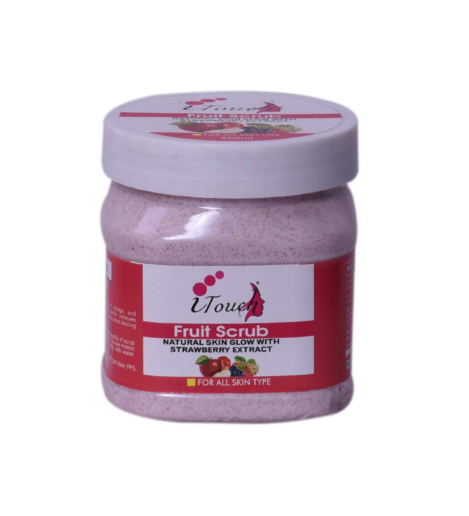 PRZX Fruit Face & Body Scrub 500ml | Gentle Exfoliating Cleanser with Natural Fruit Extracts | Refreshing & Smoothing Skin Care | Paraben & Sulphate Free