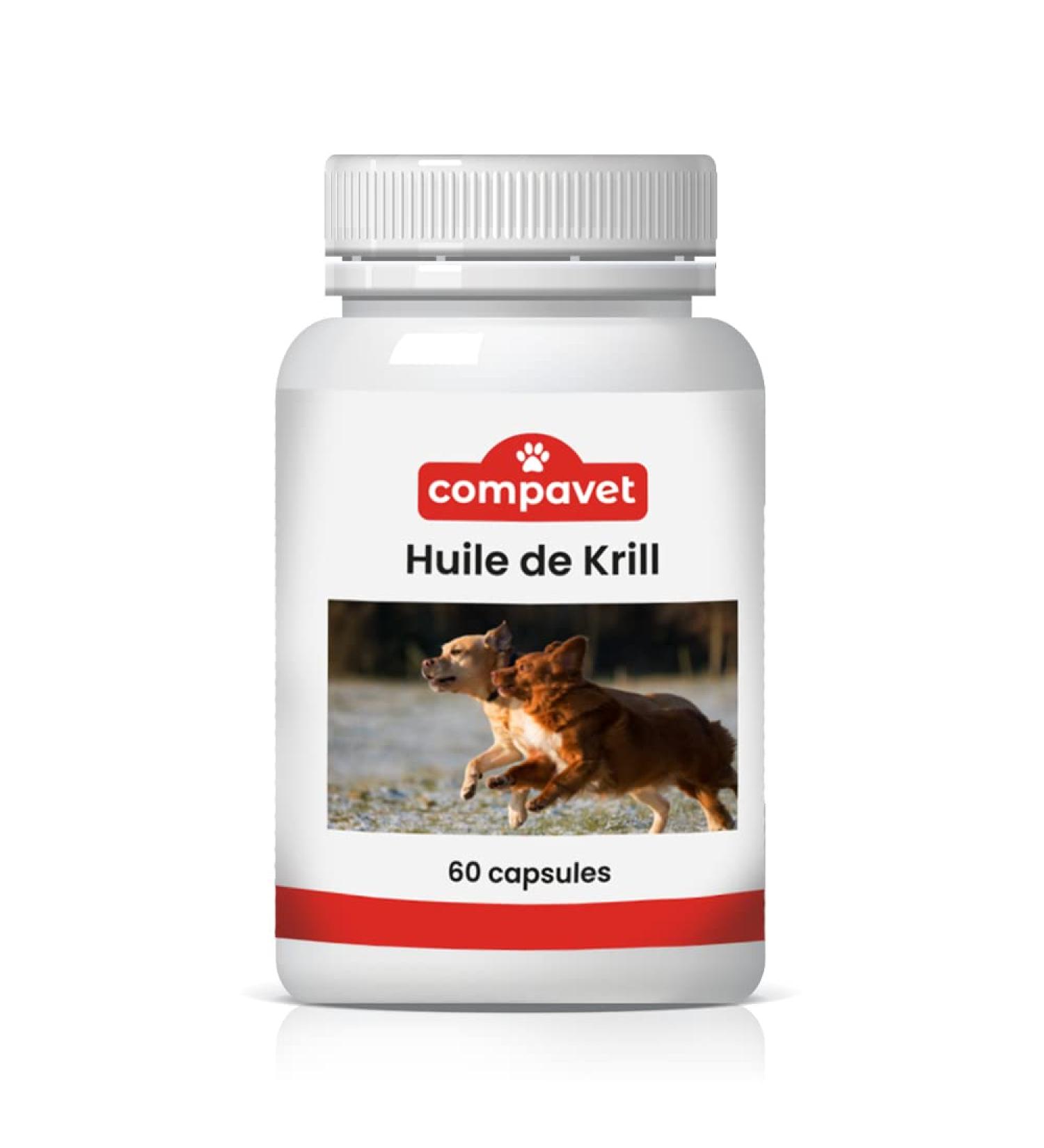 Compavet Krill Oil Capsules - for Dogs and Cats - Joint Comfort - Improves Mobility Antioxidant Natural Defenses - 60 Capsules - Developed in France - Buy Online on GoSupps.com