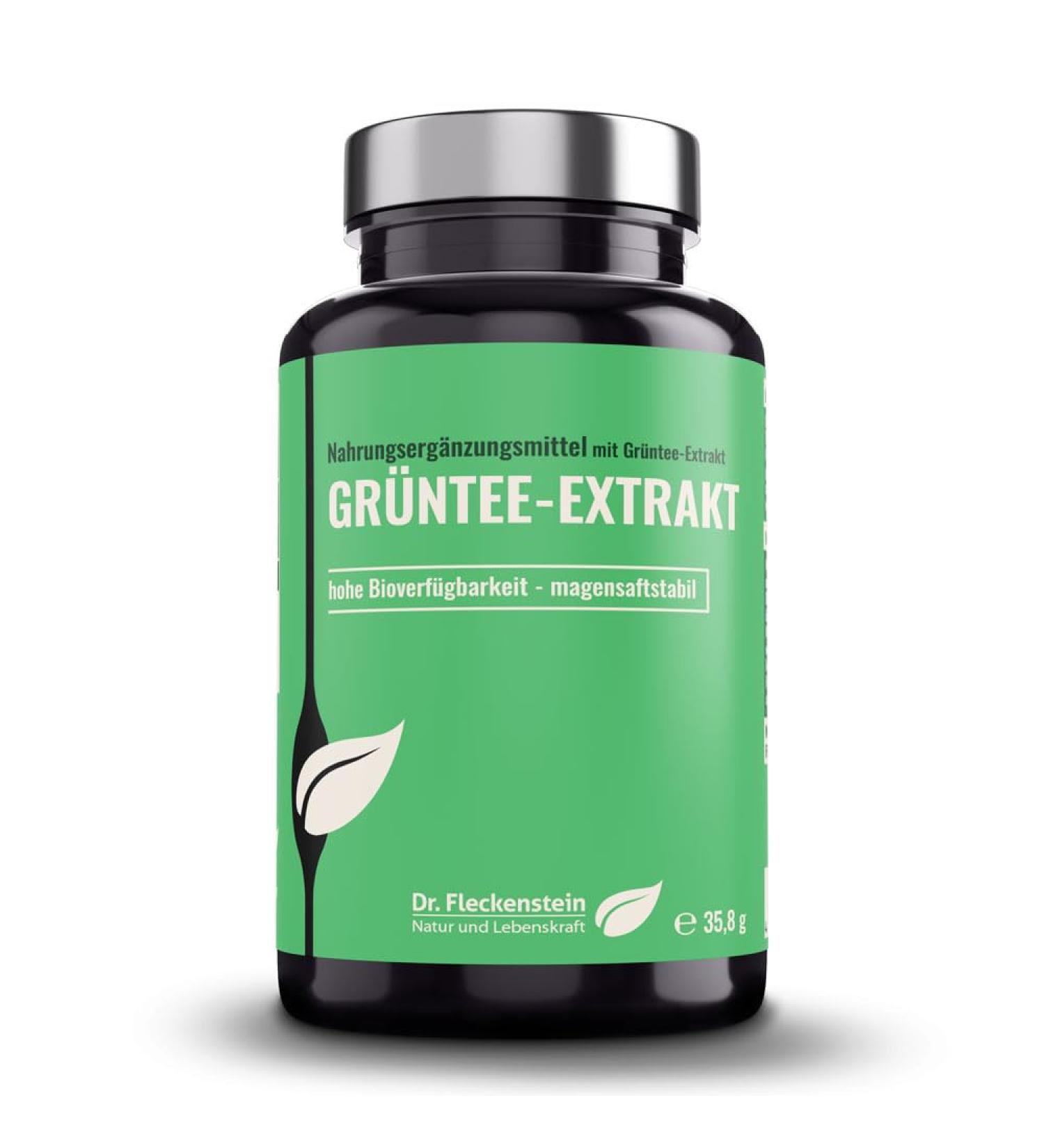 Dr. Fleckenstein Green Tea Extract - Highly Concentrated EGCG & Piperine Dietary Supplement Decaffeinated with Optimal Bioavailability | International Shipping - Buy Online on GoSupps.com