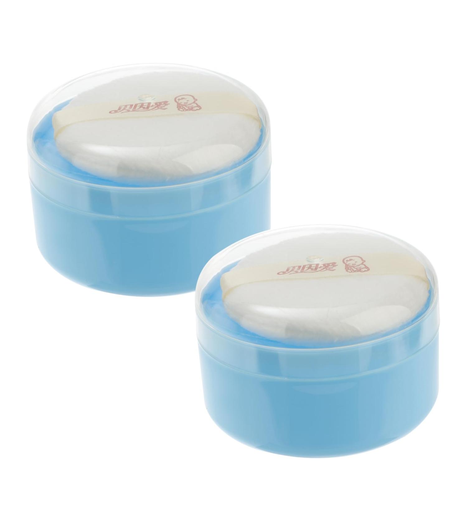 MERRYHAPY 2 Pieces Box Talcum Powder Puff Case for Loose Powder Children's Powder Puff for Body Powder Infant Baby Powder Box Soft Powder Puff Blue - Buy Online on GoSupps.com