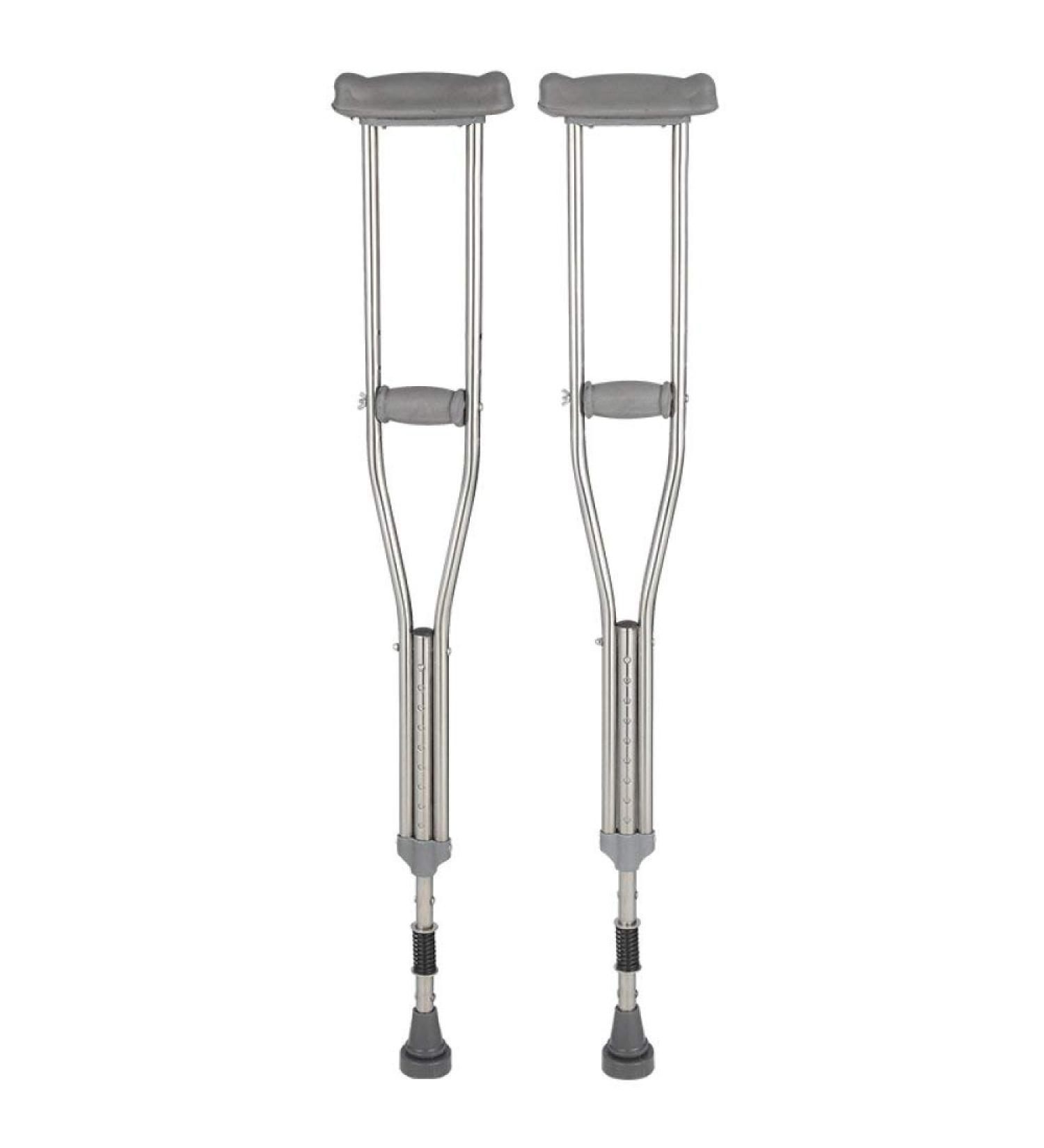 Walking Stick Aluminum Alloy Armpit Non-Slip Retractable Double Walking Stick Lightweight Elderly Handicapped Help Crutches Grey-2PCS (Grey 2PCS) Journey - Buy Online on GoSupps.com