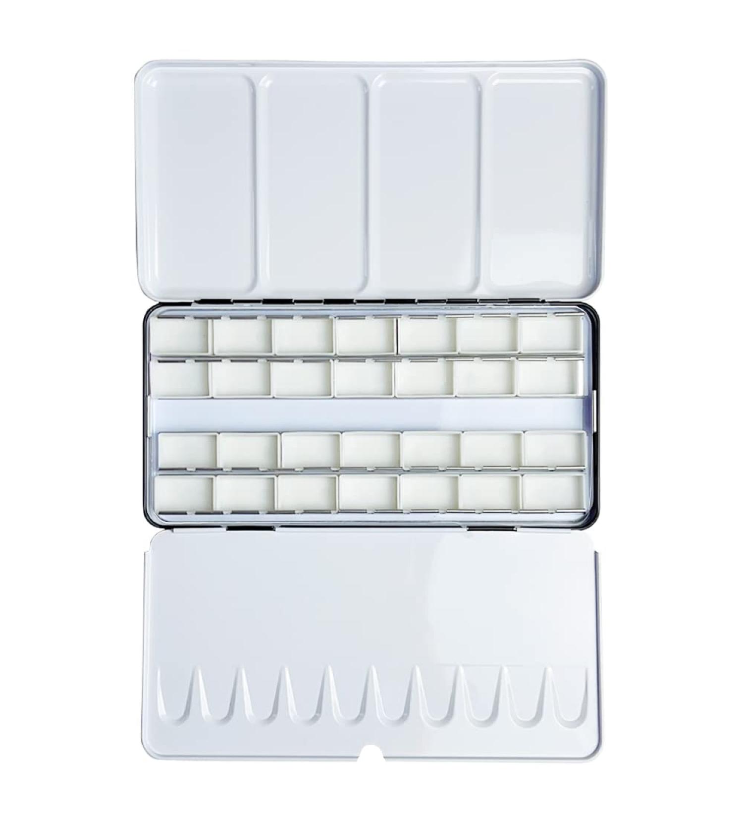 Large Empty Watercolor Tins Palette Paint Case with 28 Full Pans - Metal Tin Watercolor Palette Box - Buy Online on GoSupps.com