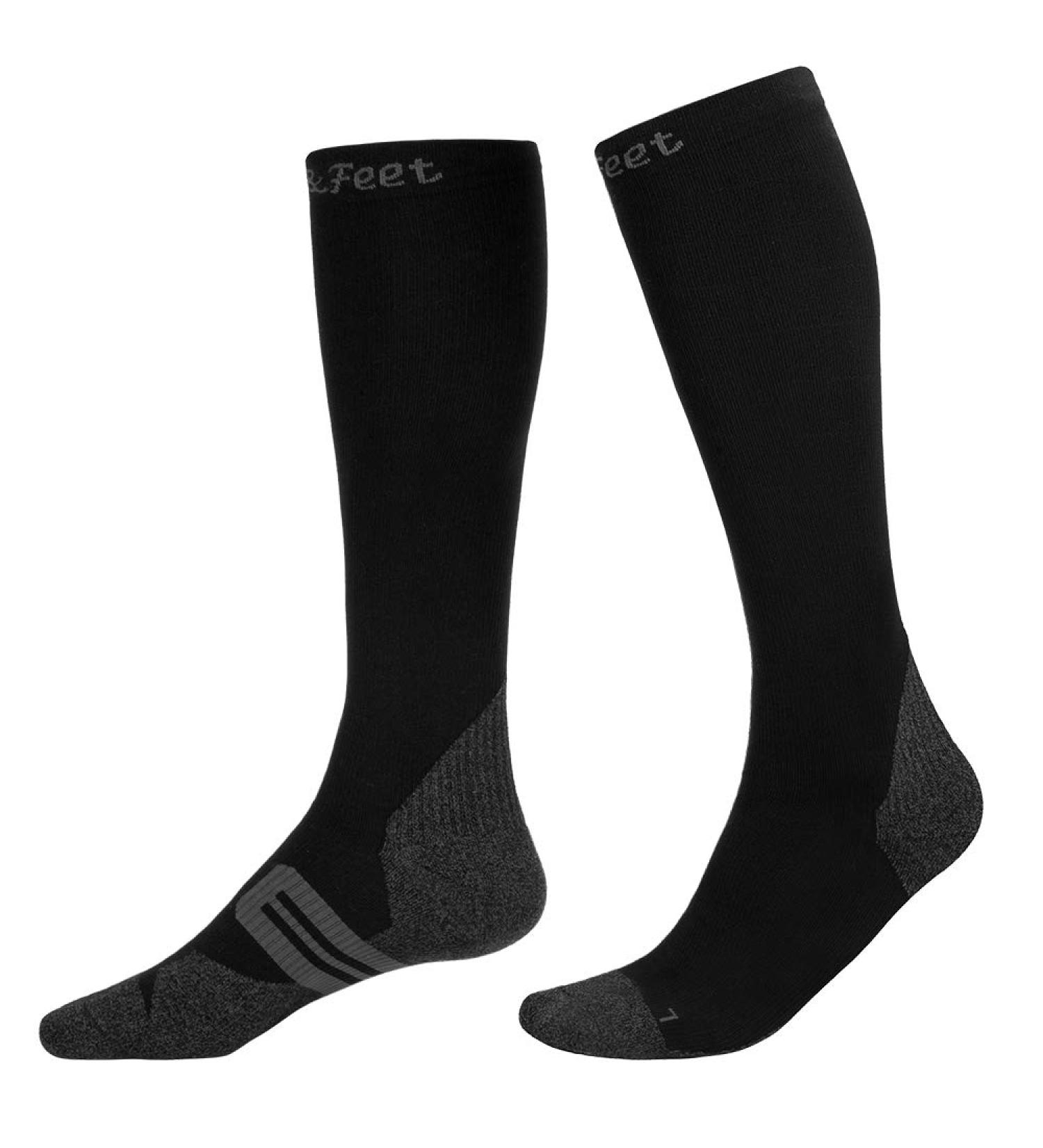 Compression Socks for Men & Women - 1-Pack Black Quick-Drying Anti-Odor Sports Socks Size XL - Buy Online on GoSupps.com
