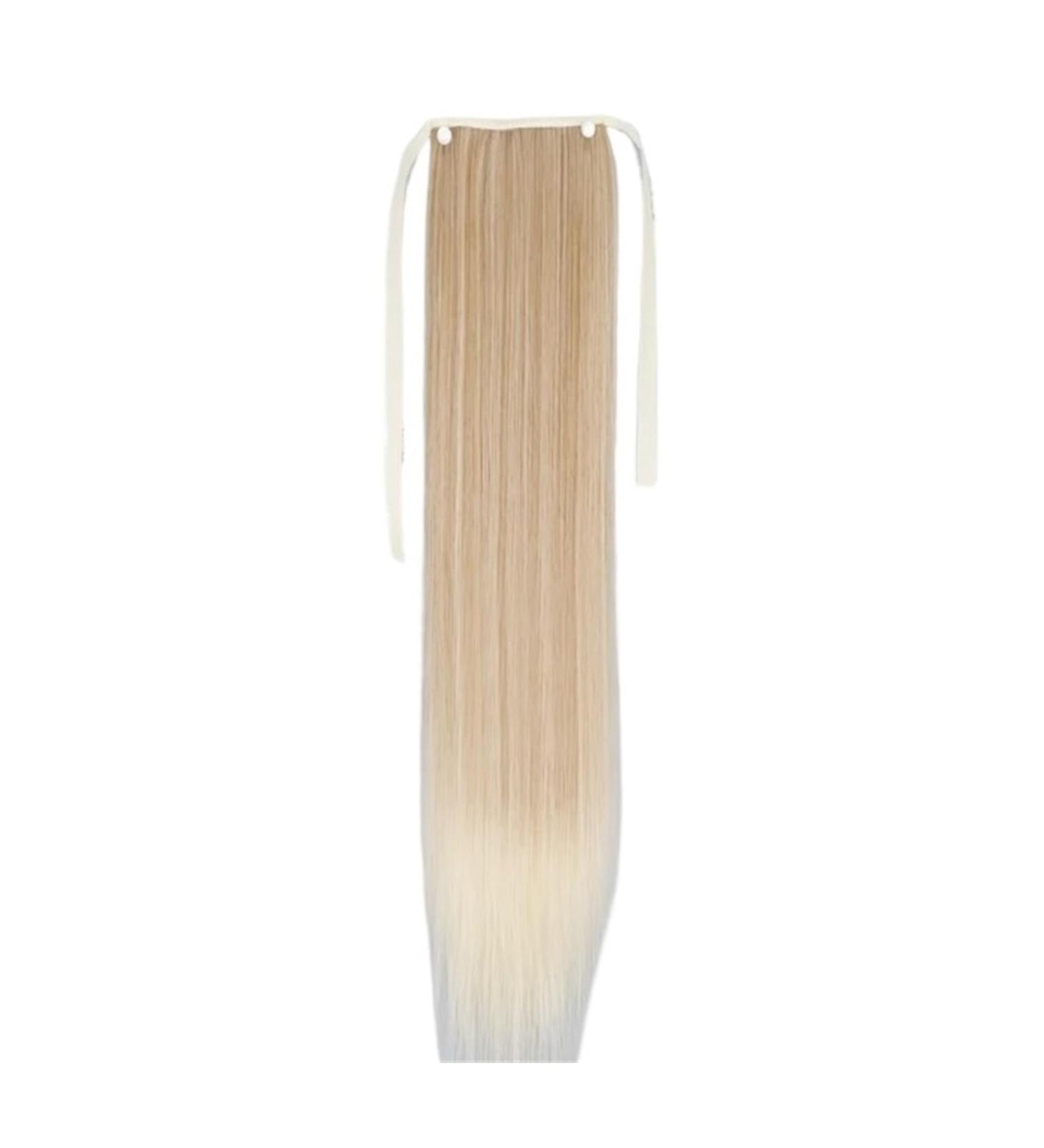 Hair Piece Synthetic Long Straight Wrap Around Clip In Ponytail Hair Extension Heat Reistan Pony Tail Fake Hair For Women(D13-27t613 22inch 55cm) 22inch 55cm D13-27t613