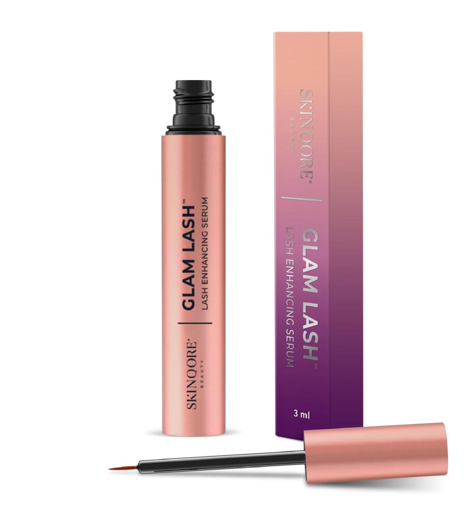Skinqore GlamLash Eyelash Serum for Growth & Thickness | Boost Lashes & Brows with Keratin Peptides & Amino Acids | 3ml - Buy Online on GoSupps.com