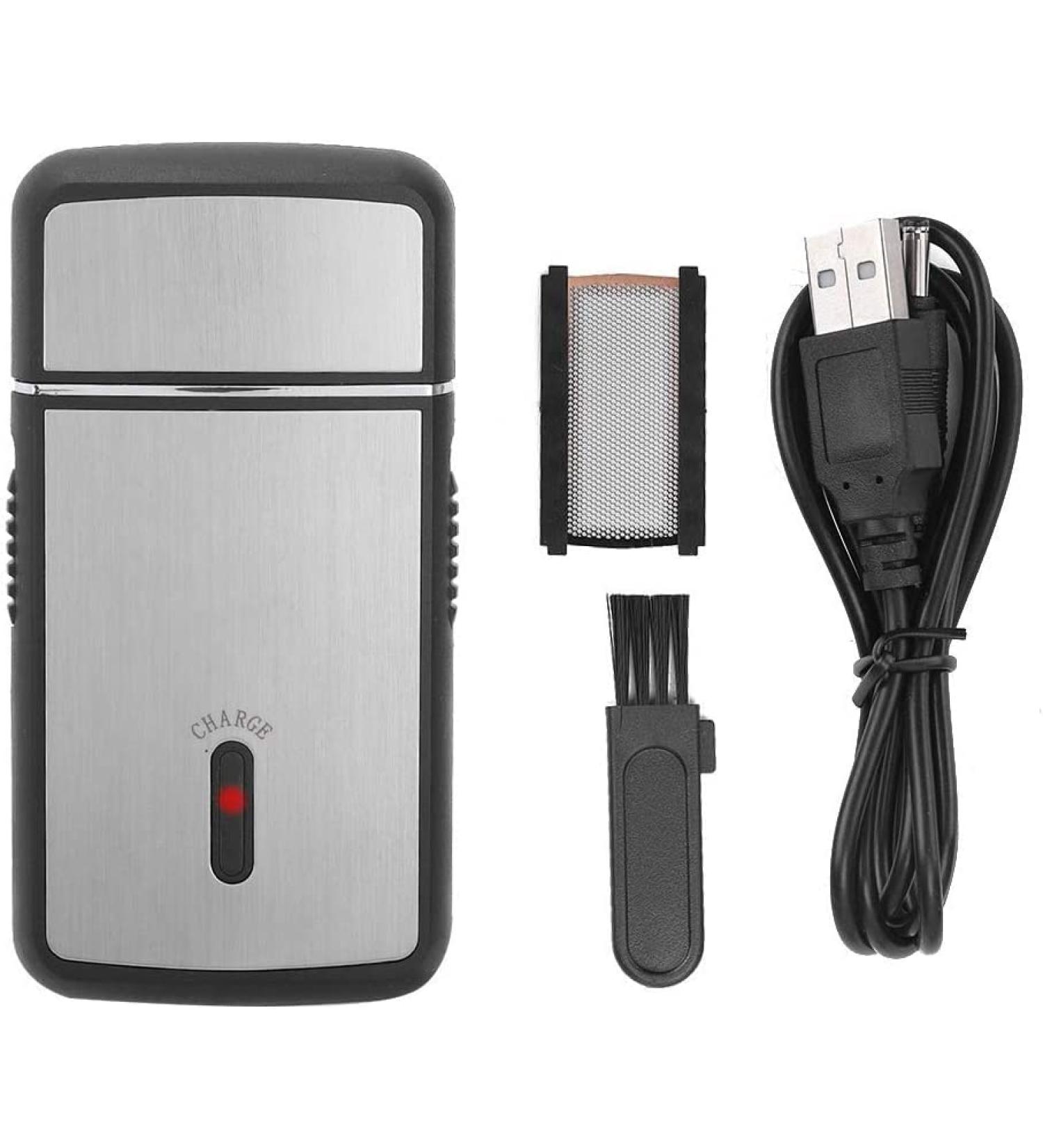 Men's Foil Shaver - USB Rechargeable Electric Shaver for Home Travel & Camping | Hair & Beard Trimmer with Cleaning Brush - Buy Online on GoSupps.com