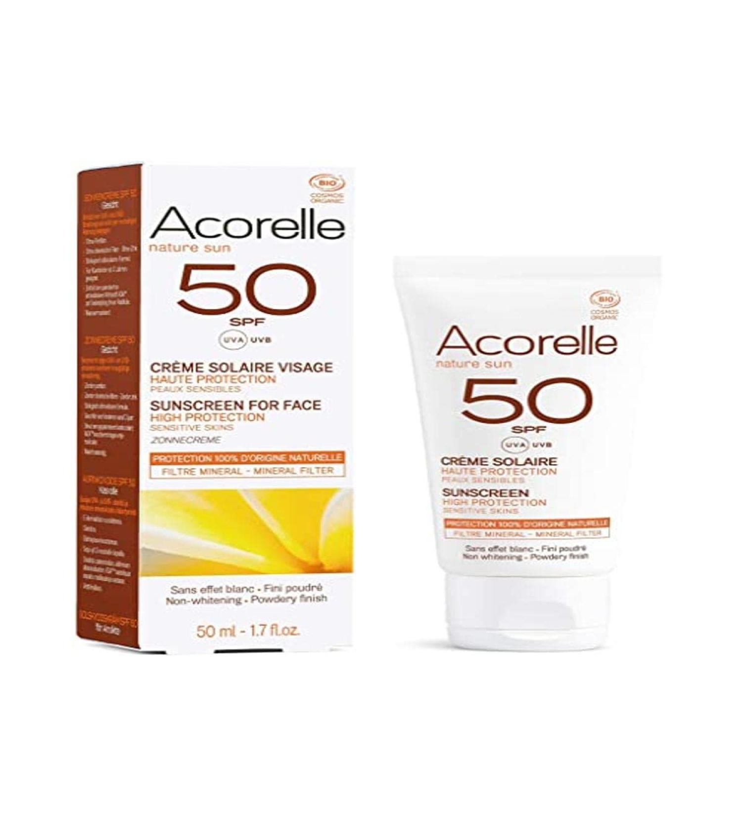 Acorelle Organic Face Sunscreen SPF 50