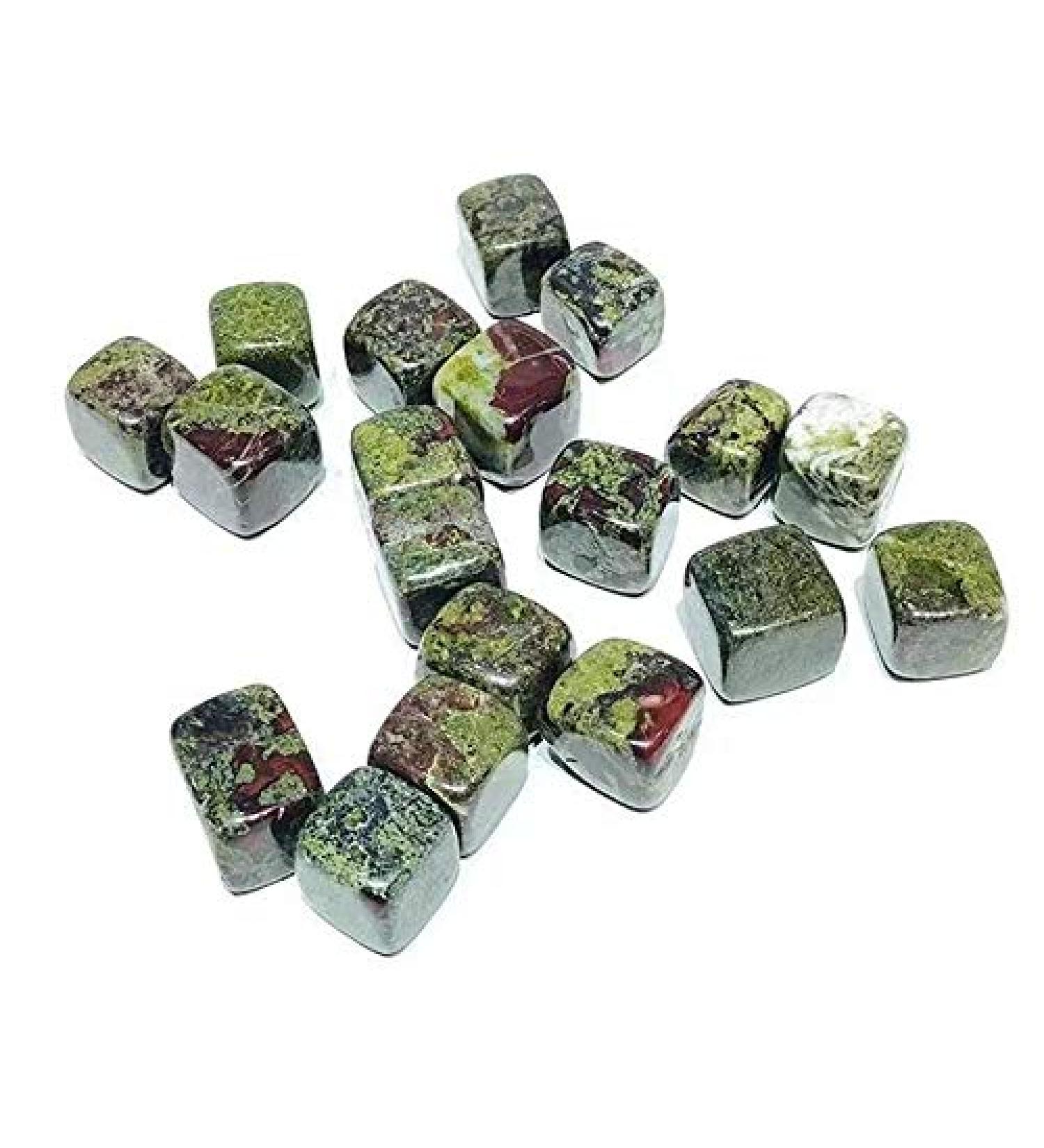 Polished Dragon Blood Stone Cube Natural Crystal Gravel Tumble Stones 10pc Chakra Reiki Balancing - Buy Online on GoSupps.com