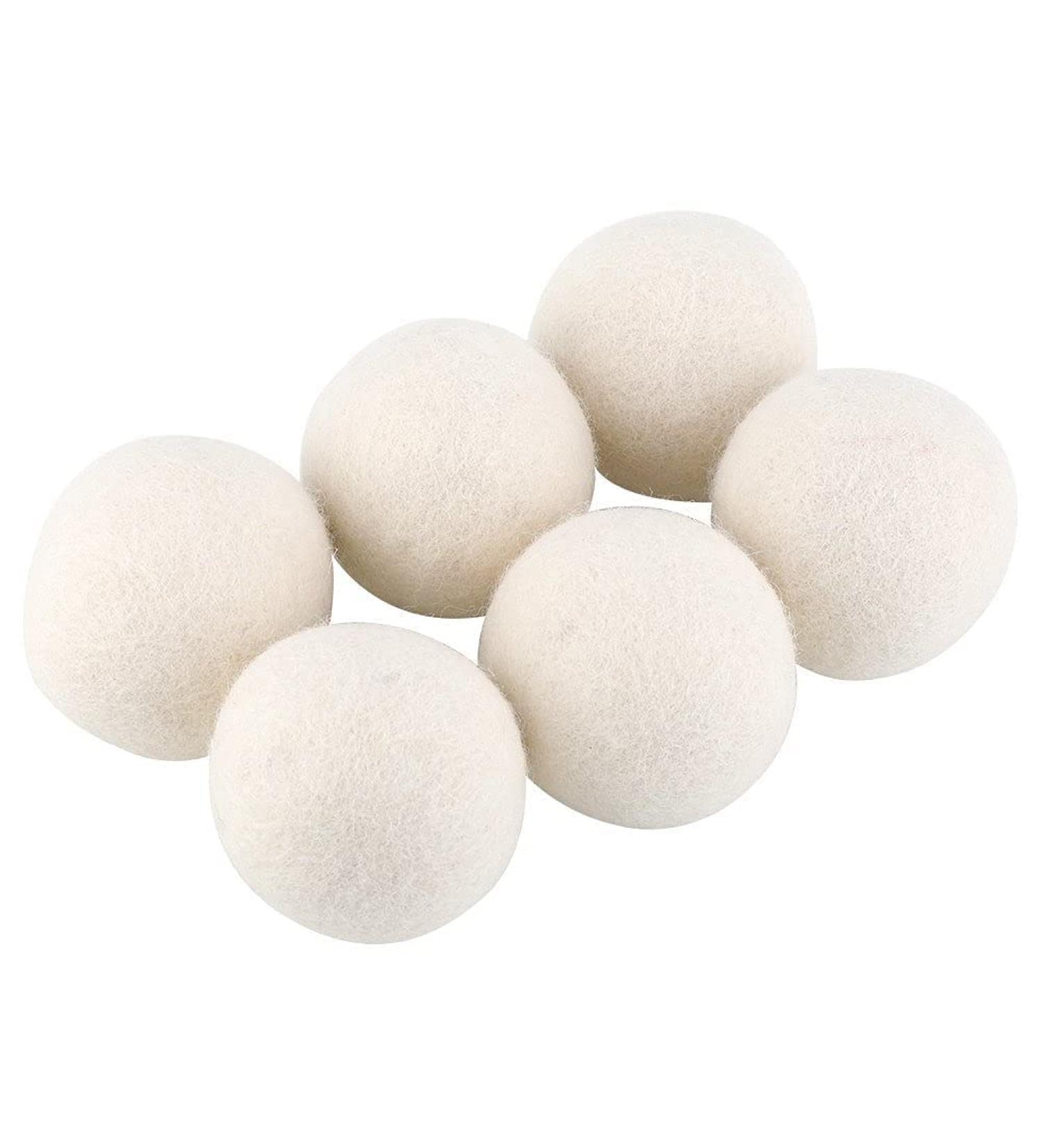 Wool Dryer Balls 6Pcs Natural Wool Dryer Balls Water Absorption Eliminates Static Laundry Drying Replacement to Shorten Drying Time Reduce Wrinkles and Static Cling - Buy Online on GoSupps.com