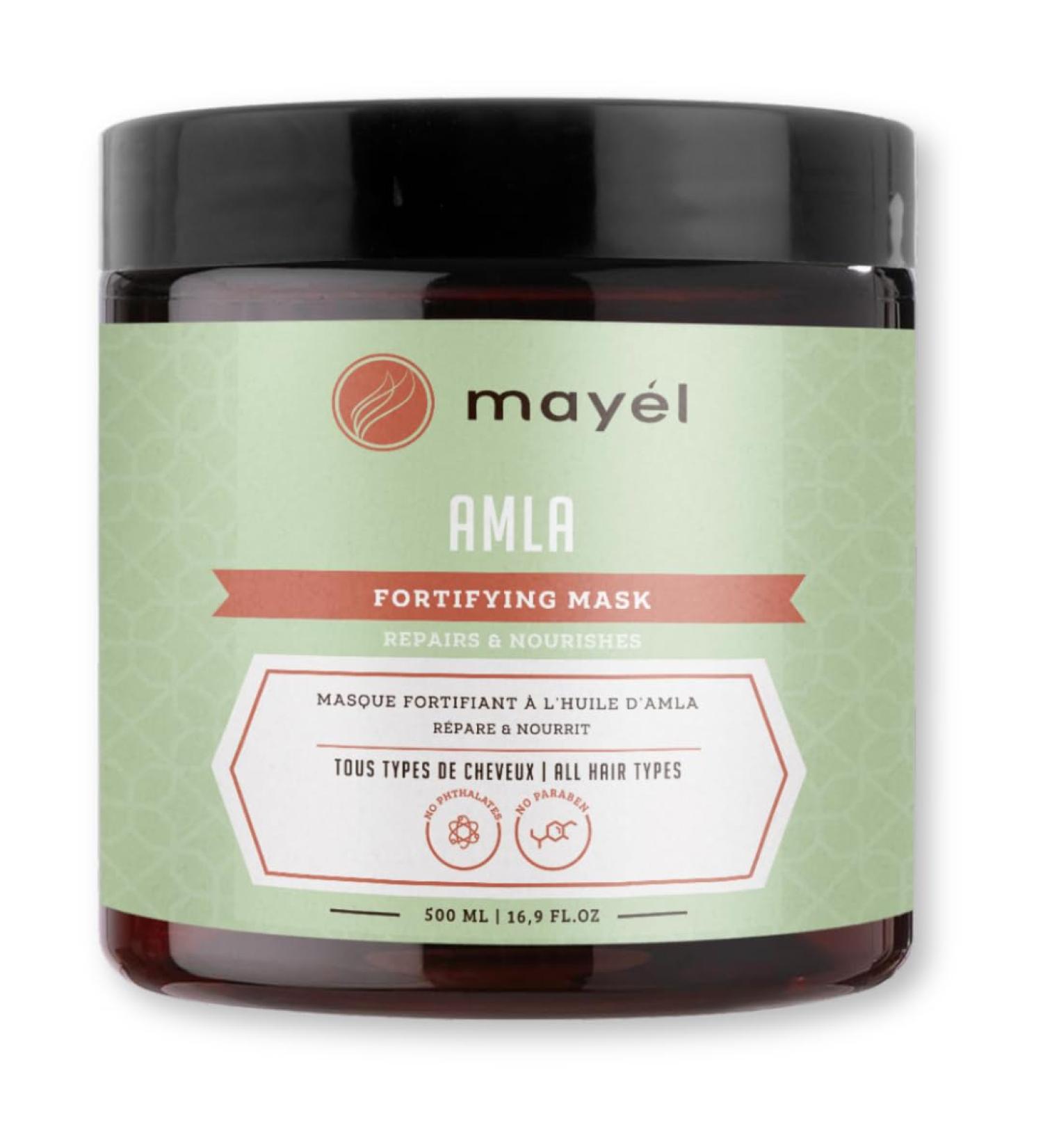 Mayel Masque Fortifiant l Huile d Amla 500 ml | Soin R parateur Intense pour Cheveux Ab m s et Cassants | Hydratation Brillance & Douceur | Prot ines V g tales et Antioxydants R pare & nourrit - Buy Online on GoSupps.com