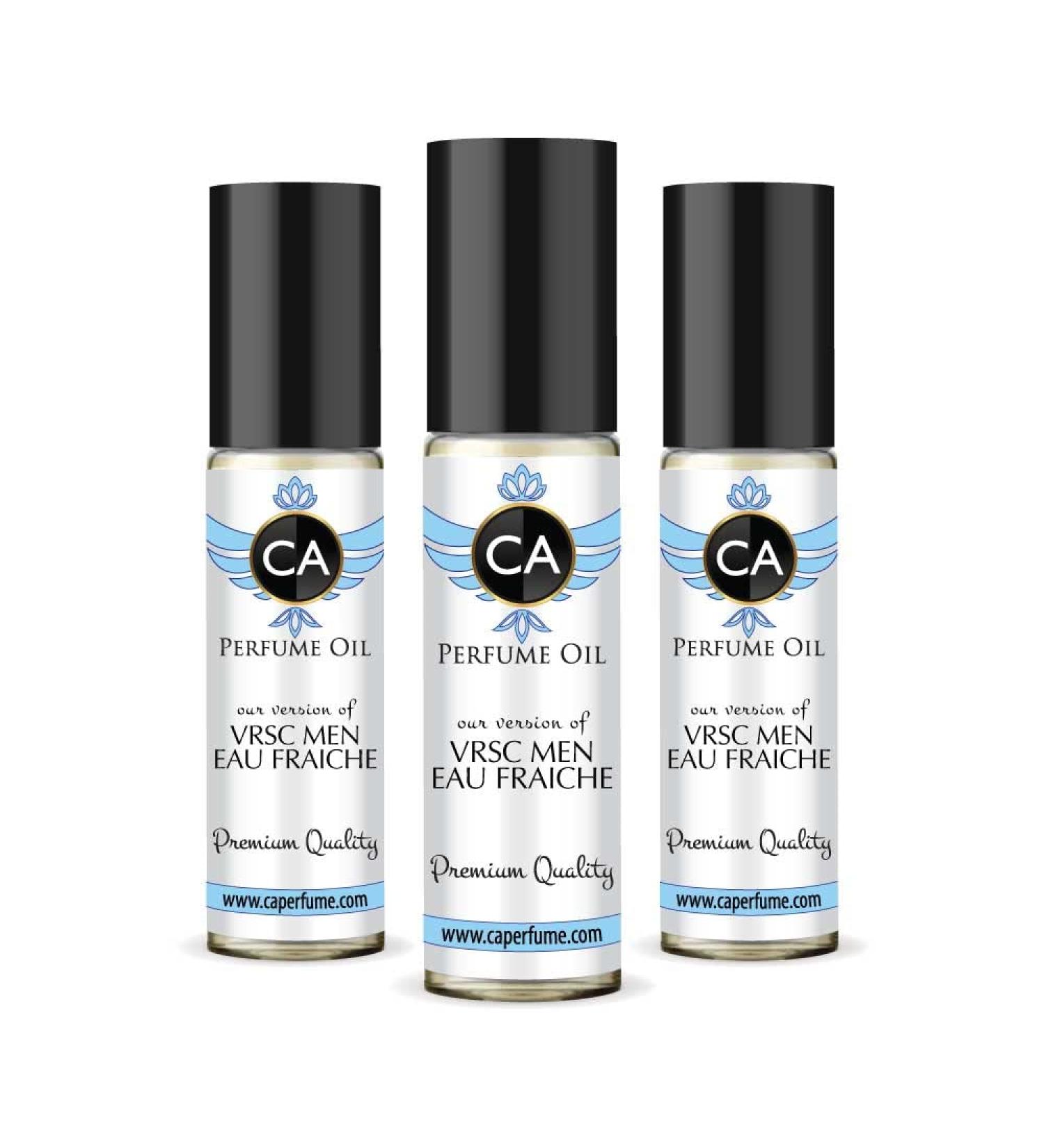 CA Perfume Impression of Vrsc Men Eau Fraiche For Men Replica Fragrance Body Oil Dupes Alcohol-Free Essential Aromatherapy Sample Travel Size Concentrated Long Lasting Attar Roll-On 0.3 Fl Oz-X3 - Buy Online on GoSupps.com