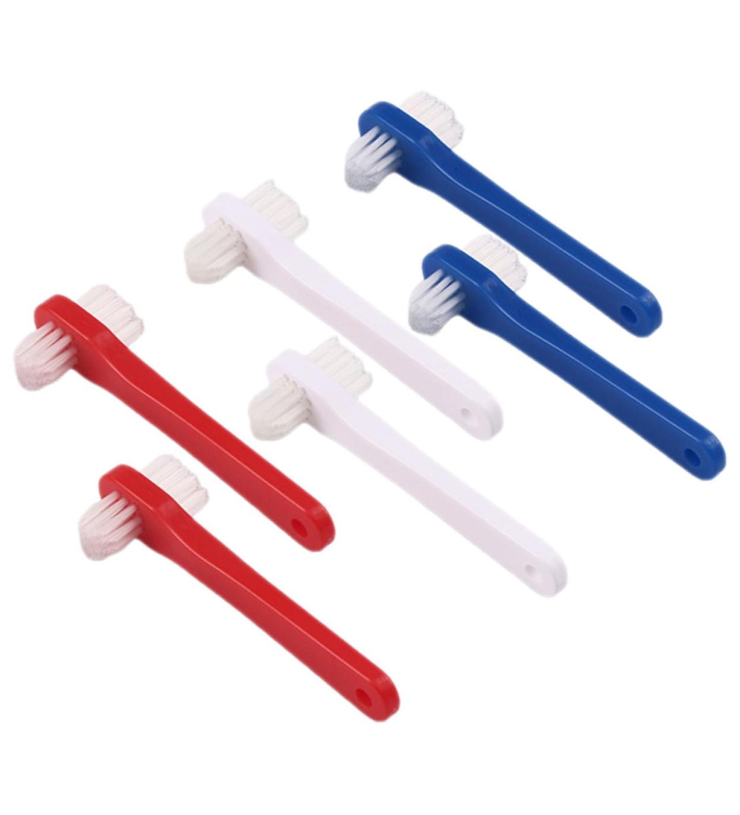 Tovinanna 6th Double-Headed Toothbrush for Aligner & Denture Care | Household Cleaning Brush for False Teeth - 1 Pack - Buy Online on GoSupps.com