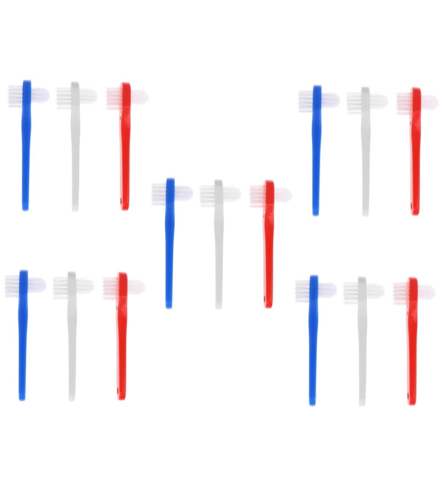 Beaupretty 15 STK Toothbrush Prosthesis Cleaning Device | Double-Sided Cleaner for Dentures & Braces - Adult Plastic Brush - Buy Online on GoSupps.com