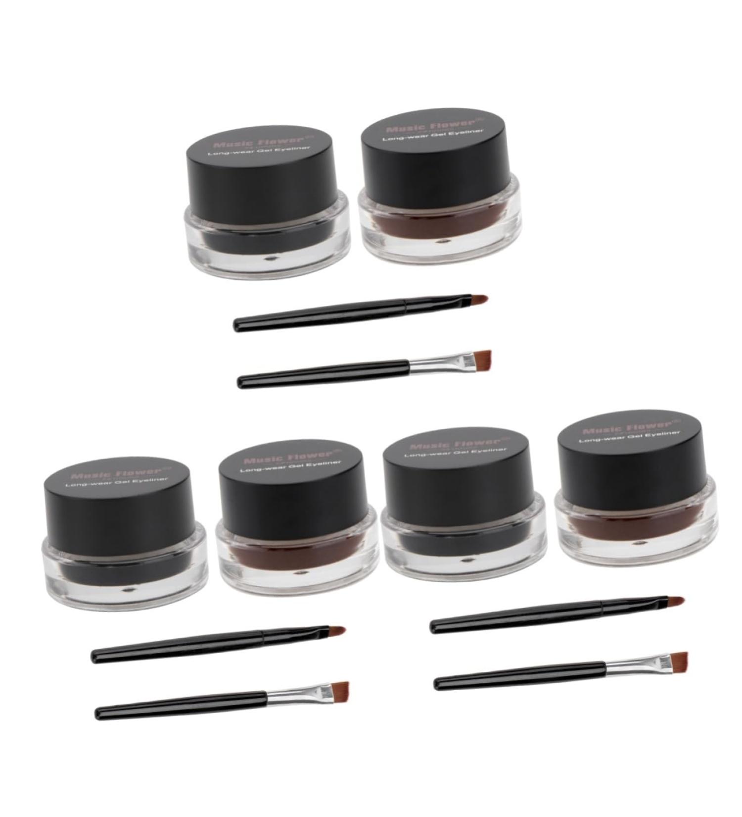 Balacoo 6 Pcs Black Eyeliner Pen Brown Eye Shadow Dark Brown Eyeliner Black Eyebrow Gel Palette Water Proof 1 count (Pack of 1) As Shownx3pcs - Buy Online on GoSupps.com