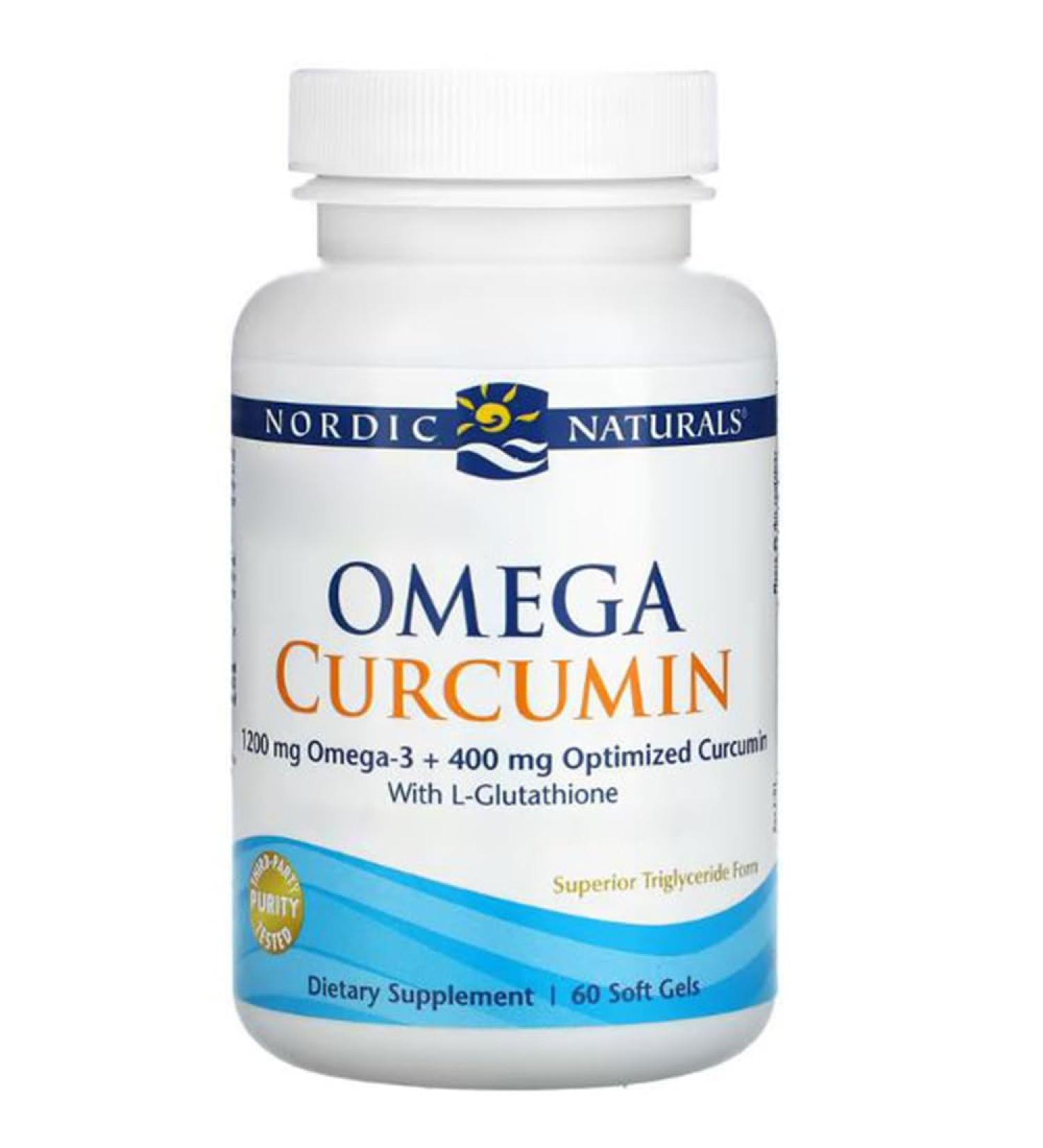 Nordic Naturals Omega Curcumin 1200mg - 60 Soft Capsules | Gluten-Free Non-GMO Lemon Flavor - Potent Antioxidant Support - Buy Online on GoSupps.com