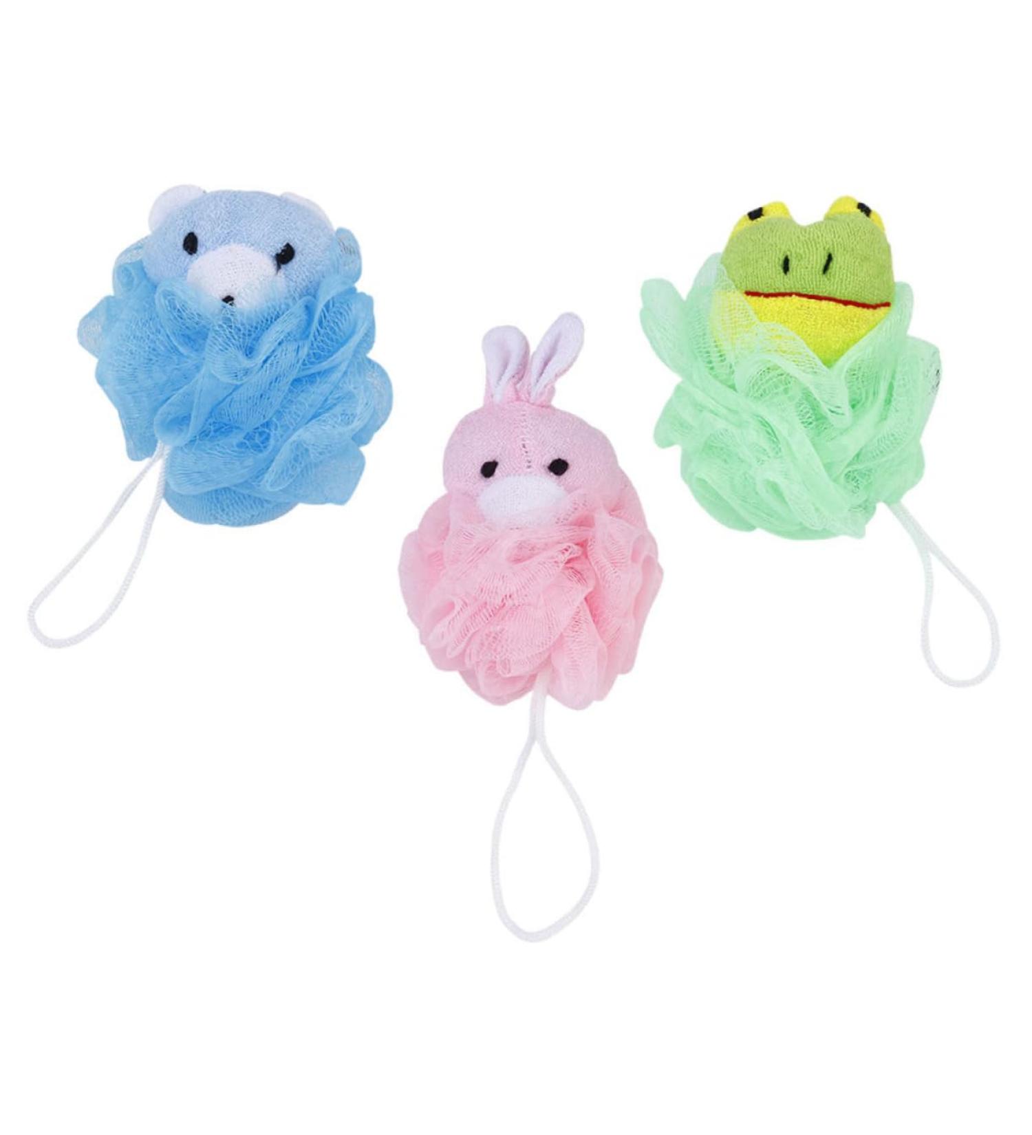 Angoily 6 Pcs Cartoon Bath Mesh Sponge Loofahs - Dead Skin Clean Pouf & Back Massager | International Shipping - Buy Online on GoSupps.com