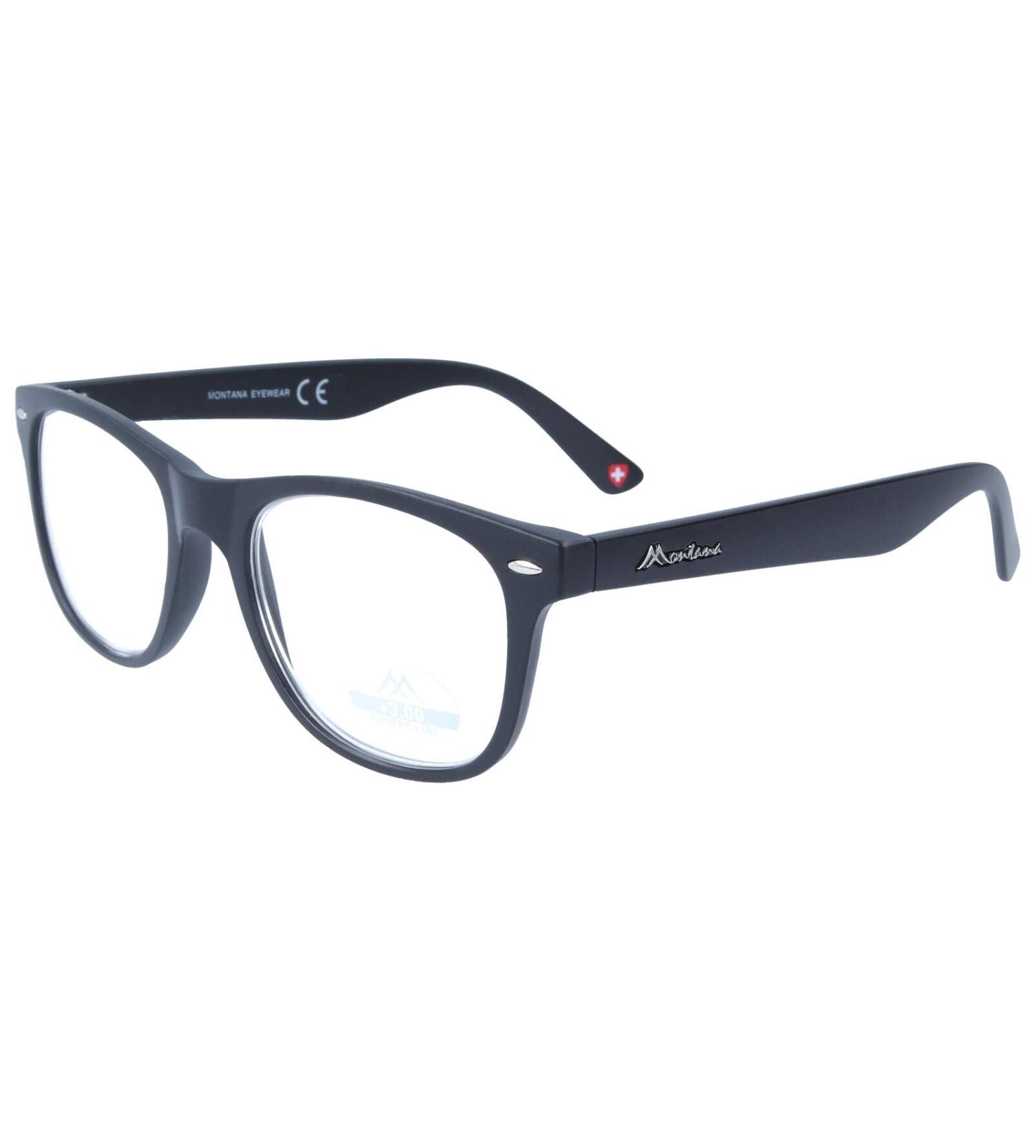 Reading glasses MR67 made of plastic by MONTANA in black + 2.50 dpt