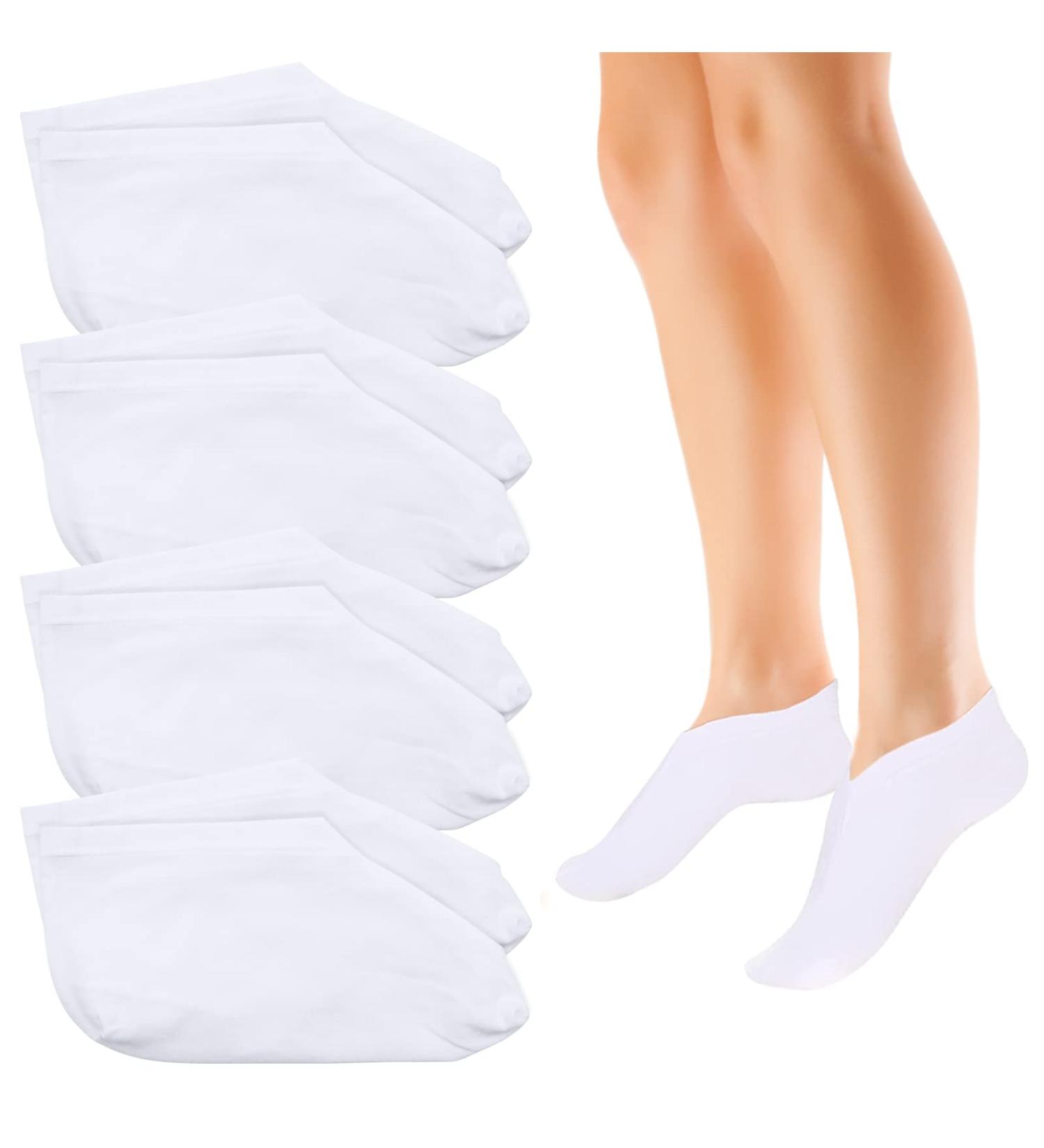 Scettar 4 Pairs Moisturizing Overnight Spa Socks for Dry Feet - Cotton Moisture Enhancing, Thin Foot Spa Socks for Cracked Heels - Buy Online on GoSupps.com