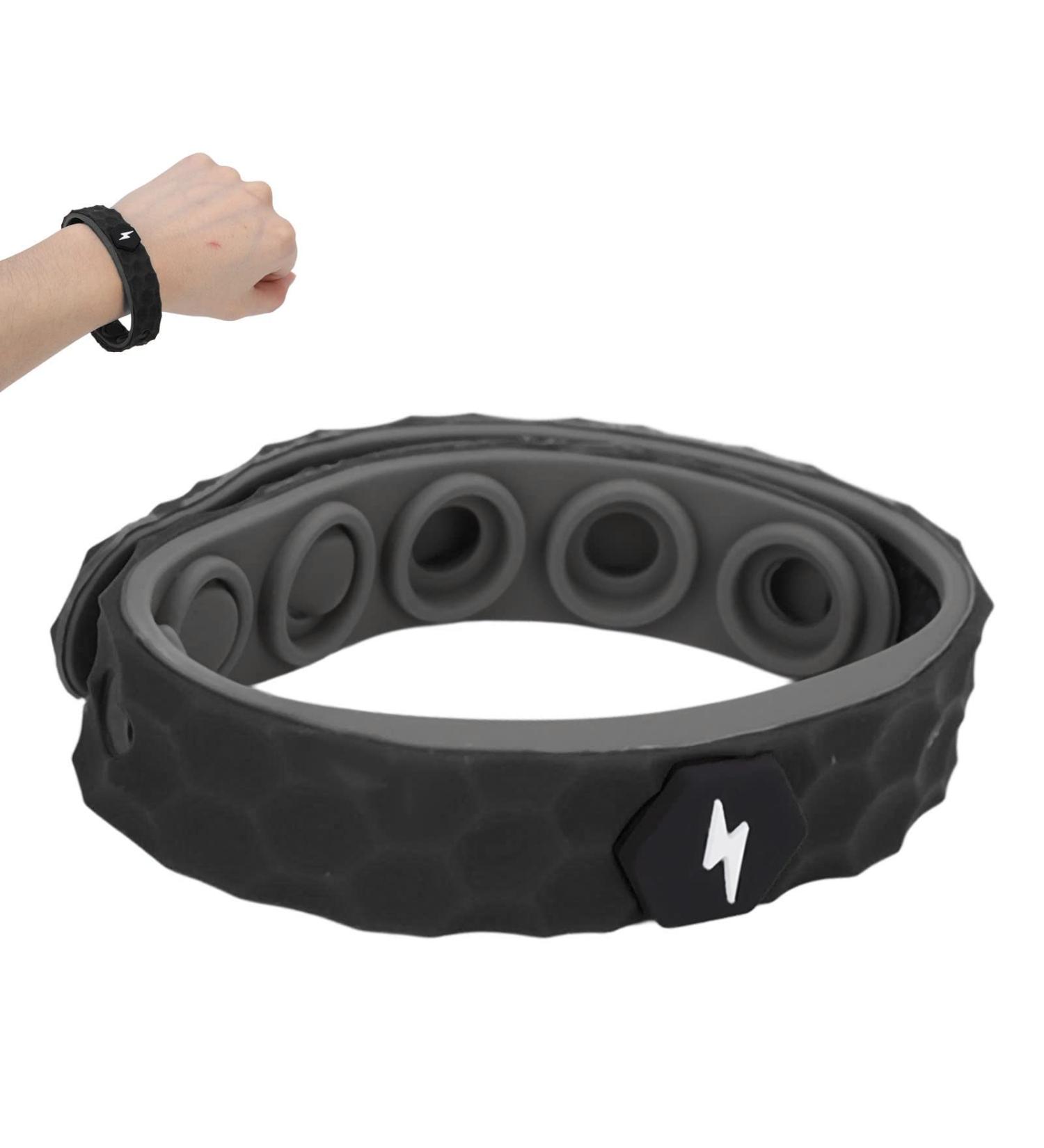 Buy Antistatic Bracelet for Electrostatic Discharge Relief - Wireless Silicone Hand Strap for Men & Women (Black) | Negative Ion Technology - Buy Online on GoSupps.com