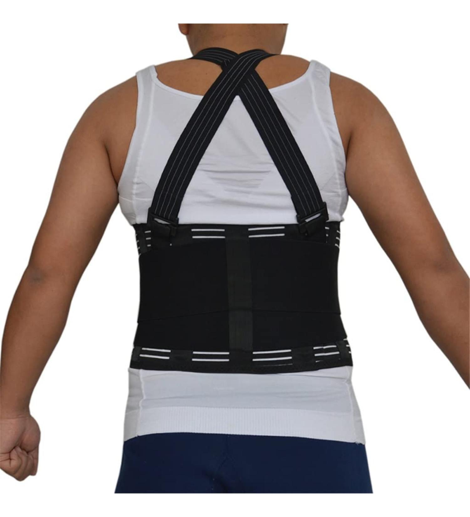 Suspender Belt Adjustable Posture Corrector Lumbar Brace Shoulder Band Corset Relief Lower Back Pain Black Skod - Buy Online on GoSupps.com
