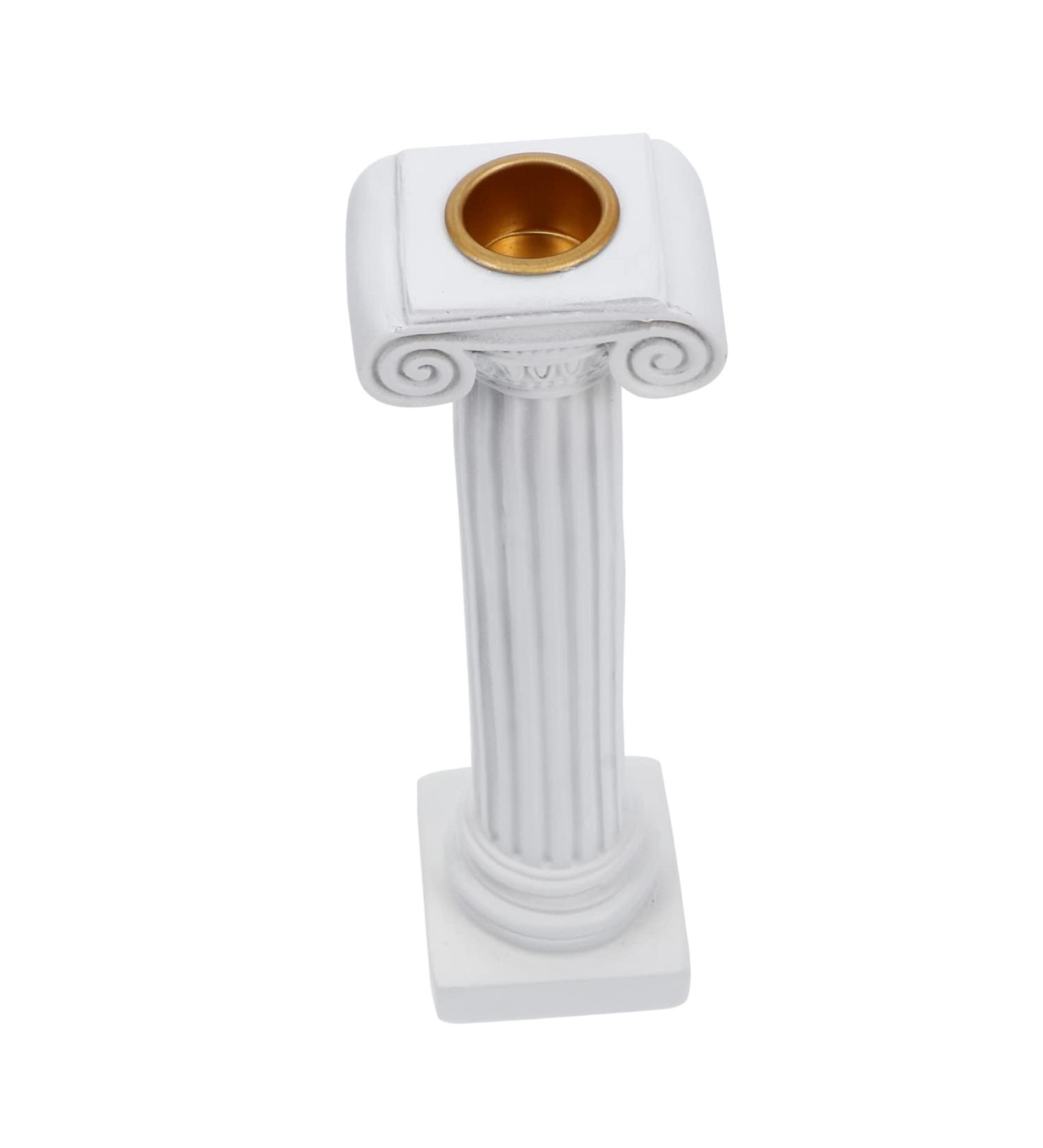 LIFKICH Wedding Decorations Decorative Candleholder 1pc Ancient Roman Column Candlestick Desktop Resin White Dinner Party Air Column Sculptures Home Decor Country Decor White 21.5X5.1X5.1CM - Buy Online on GoSupps.com