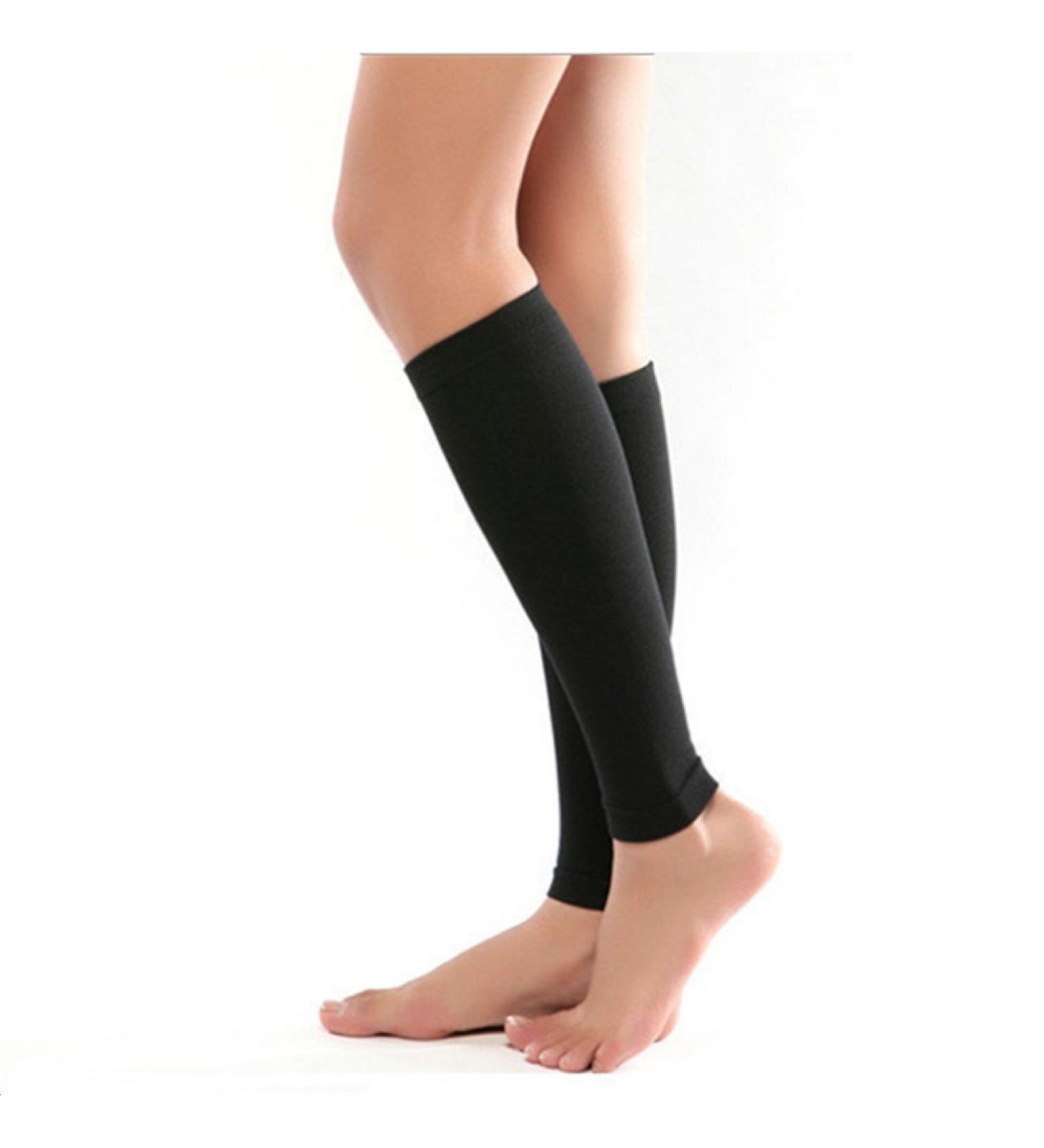 Calf Compression Sleeves for Pain Relief | Leg Compression Socks for Men Women & Runners | Recovery & Circulation Support | XXL-Large Black - Buy Online on GoSupps.com