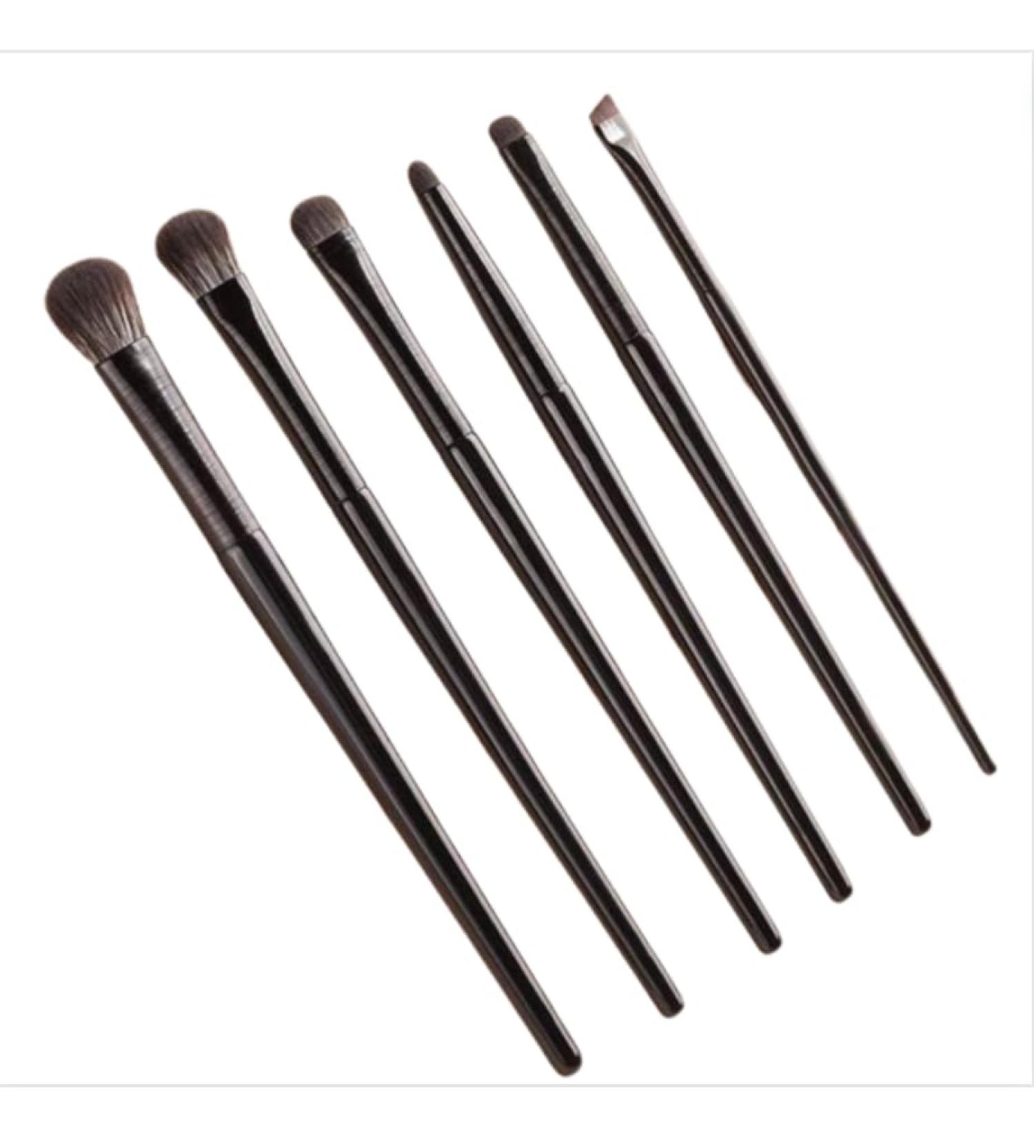 6-Piece Black Eye Makeup Brush Set | Professional Quality for Flawless Eye Looks | Shipping Worldwide - Buy Online on GoSupps.com