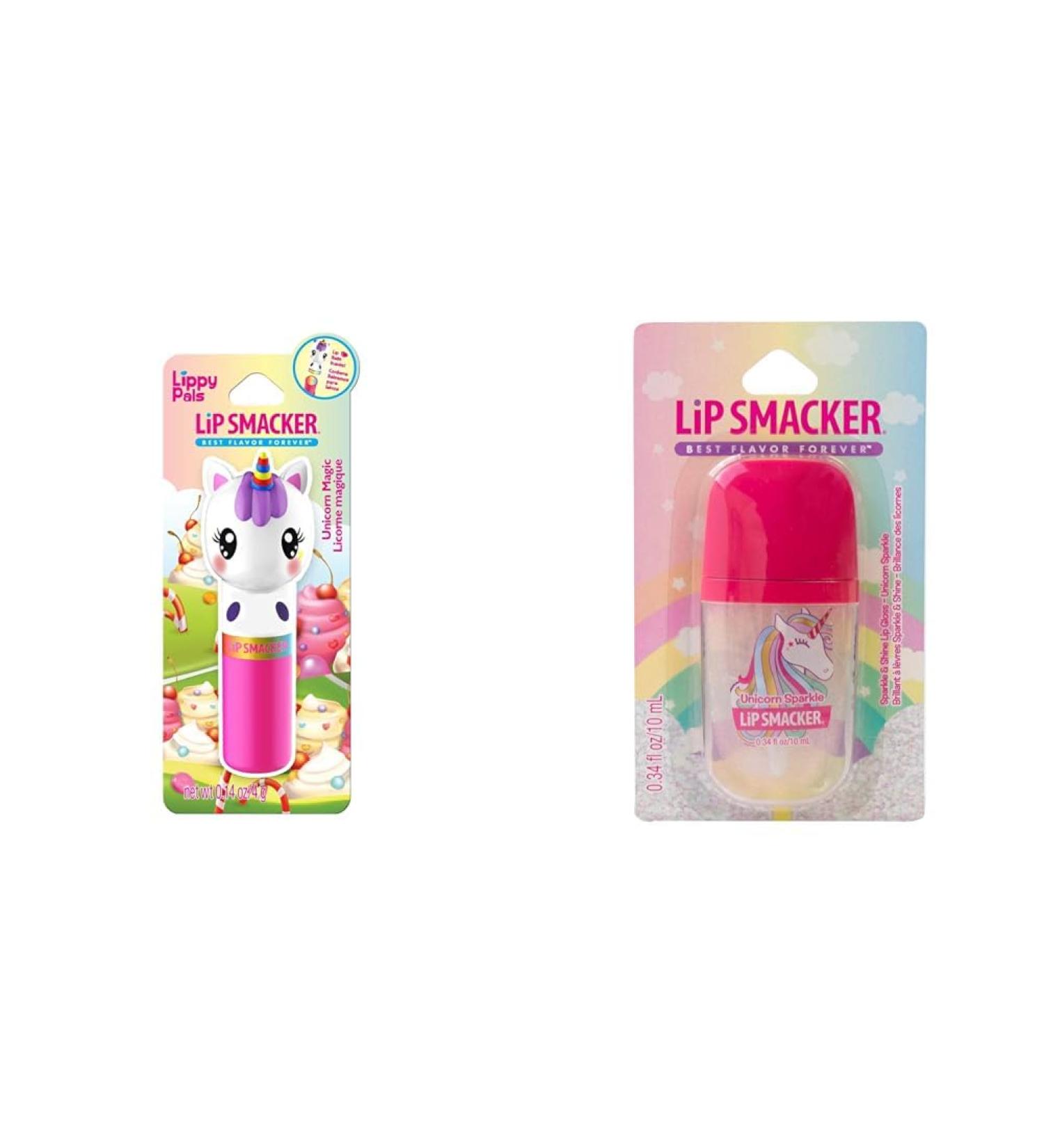 Lip Smacker Lippy Pals Unicorn Lip Balm & Sparkle Lip Gloss Bundle Moisturizing Lip Care Set - Buy Online on GoSupps.com