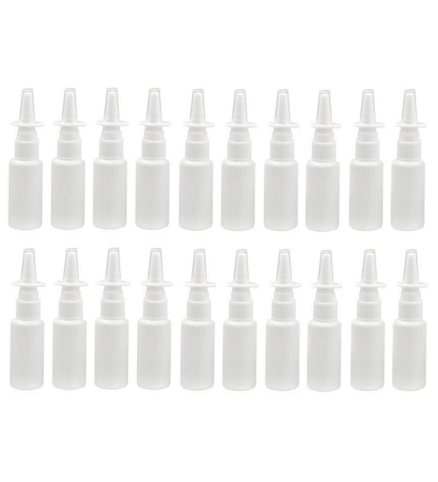 20pcs 50ml White Plastic Refillable Nasal Spray Bottles - Set of 20 Empty Containers - Buy Online on GoSupps.com