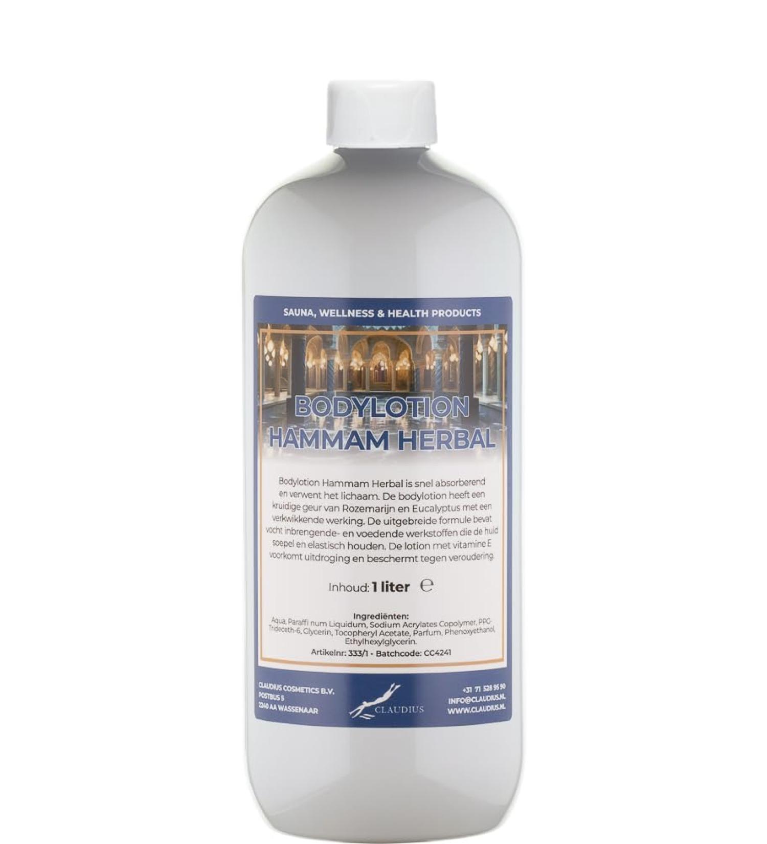 Claudius Hammam Herbal Body Lotion - 1 liter with cap