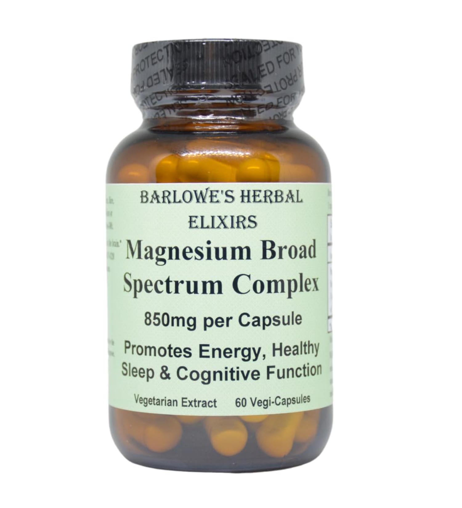Magnesium Complex | Broad Spectrum Extract | 850mg per Capsule | Magnesium Taurate | Magnesium Glycinate | 60 Vegan Capsules | Stearate-Free, Additive-Free, Glass Bottled - Buy Online on GoSupps.com