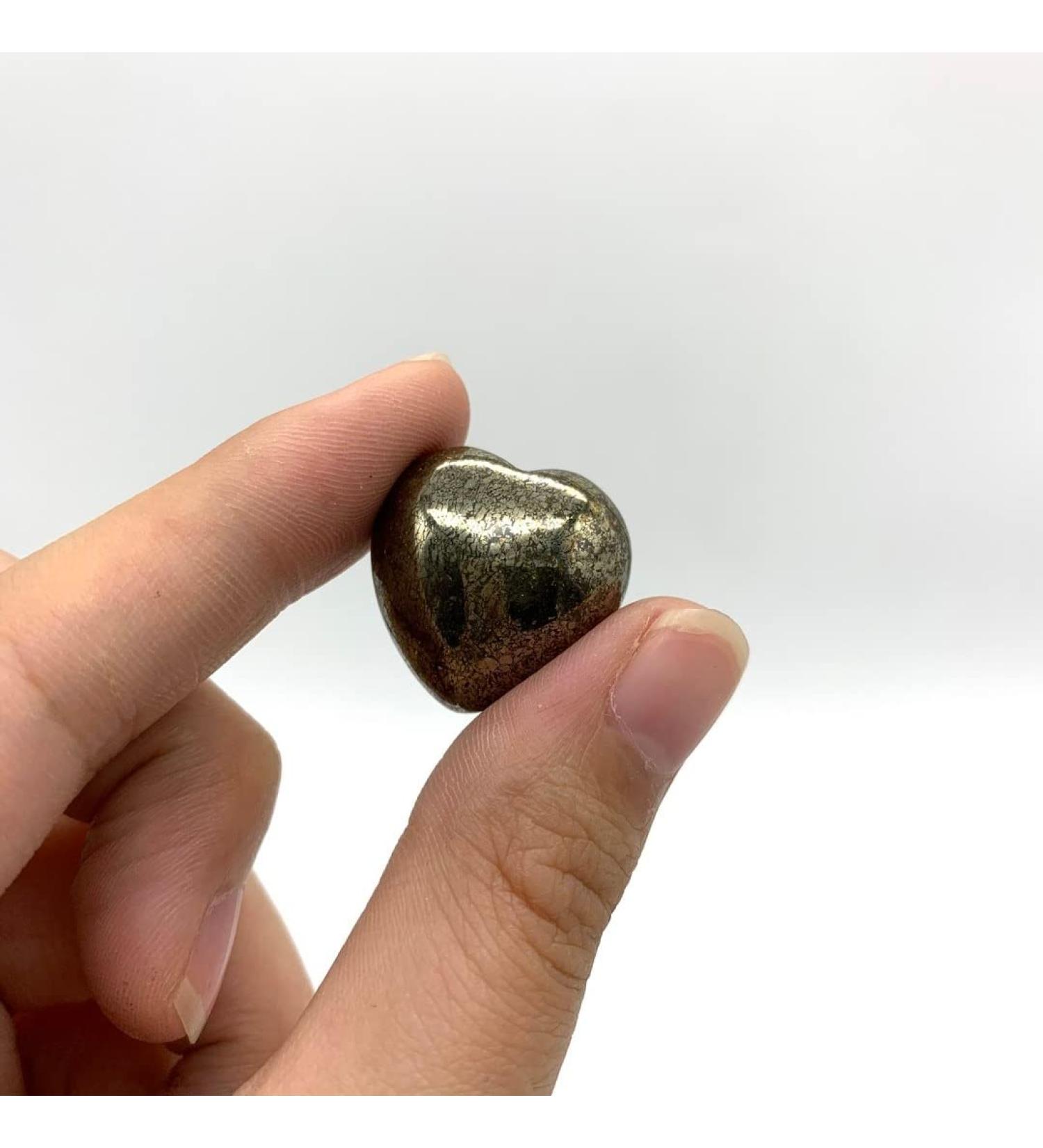 Natural Crystal Rough Crystal Decoration 1PC Natural Pyrite Mini Heart Crystal Gifts Stone Hand Carved Home Decoration Crystals Home Decoration 16-18mm - Buy Online on GoSupps.com