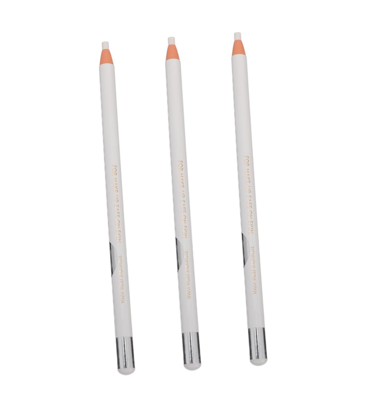 3Pcs White Eyeliner Eyebrow Makeup Kit Eyeshadow Pencil Highlighter Long Lasting Eyeliner Pencil Highlighter Eye Pencil Silkworm Pen Brush Beeswax - Buy Online on GoSupps.com