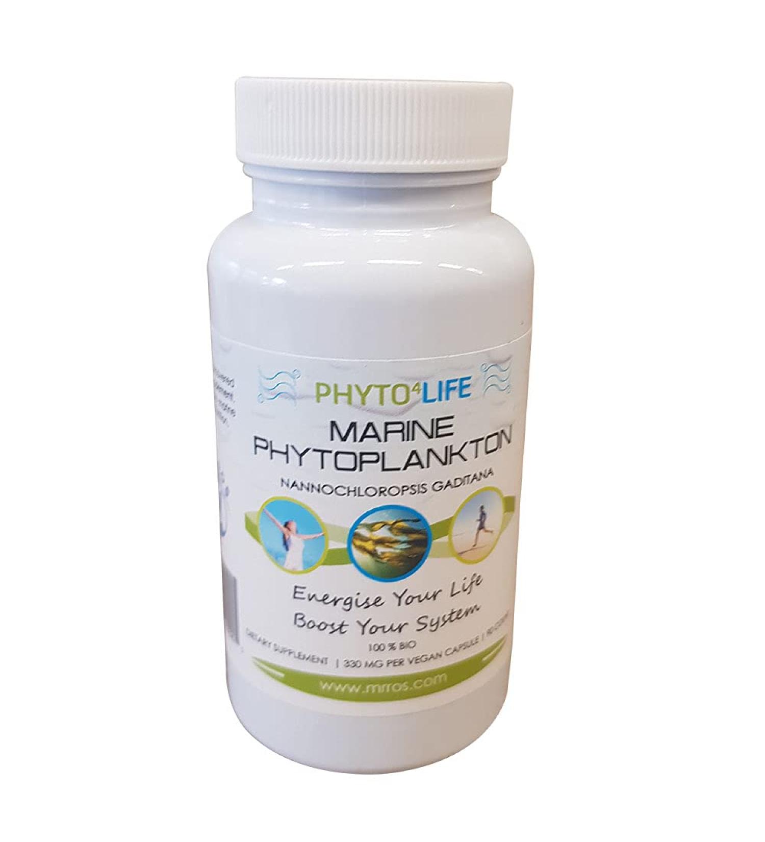 Mr. Ros Marine Phytoplankton Energy Supplements - All in One Superfood Capsules - Natural Vitamin and Energy Boost - 90 Pill Capsules - Buy Online on GoSupps.com