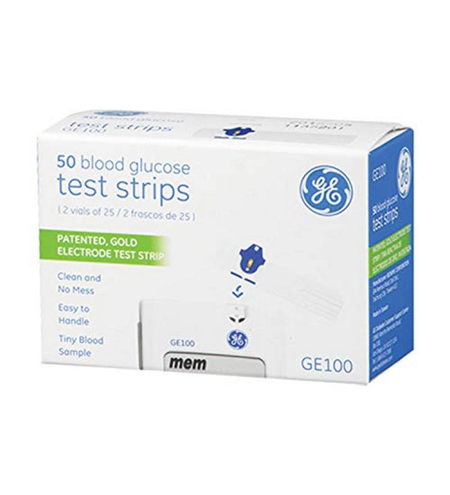 GE Glucose Monitor Strips Box of 50